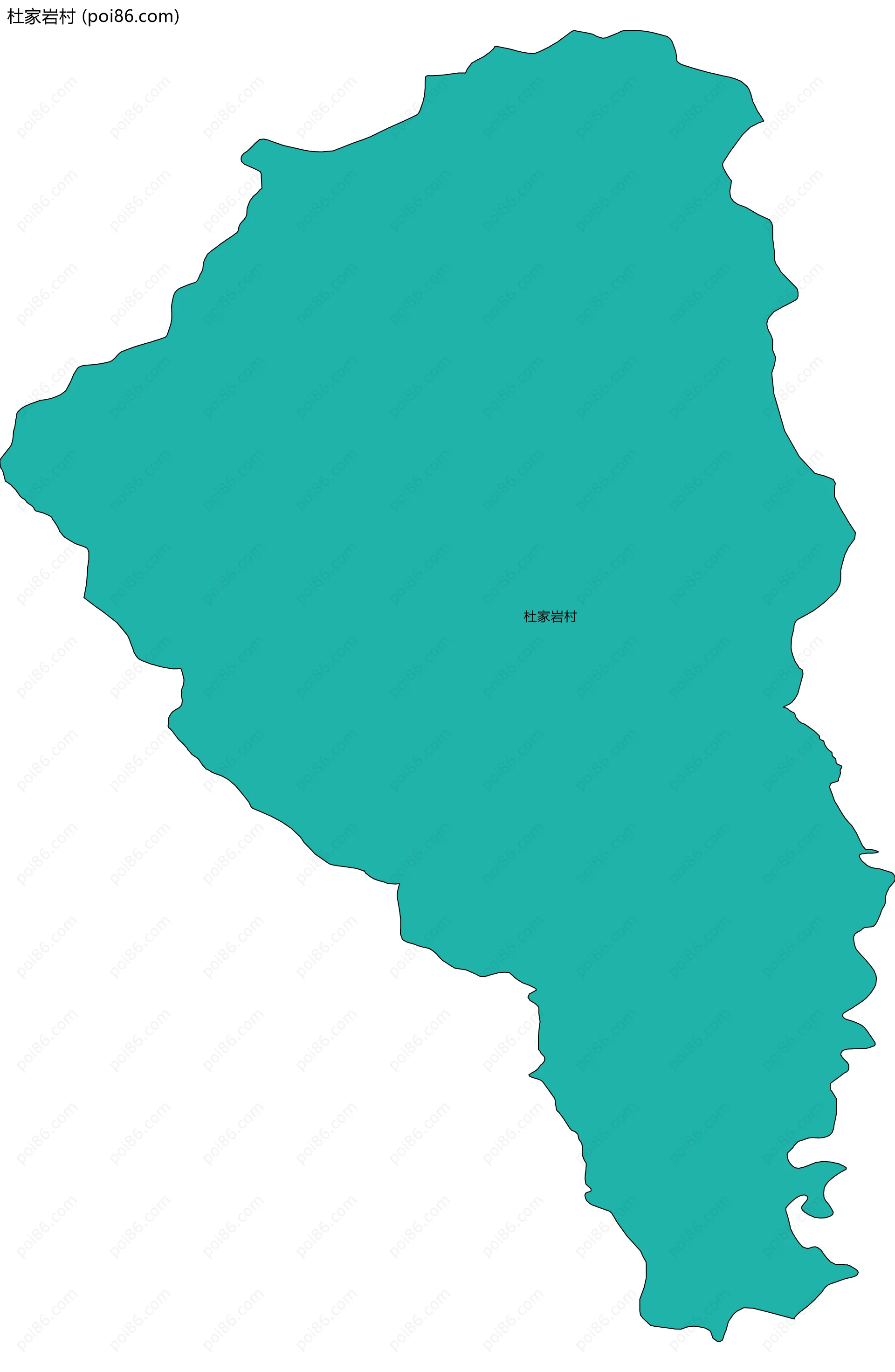 杜家岩村边界地图