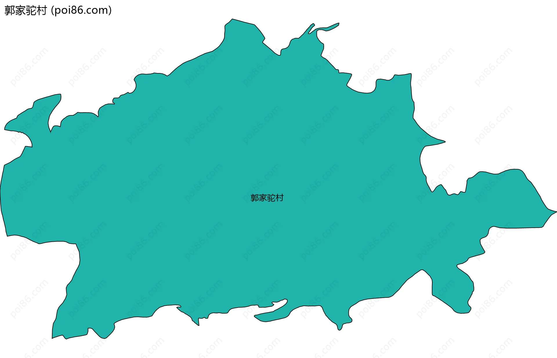 郭家驼村边界地图