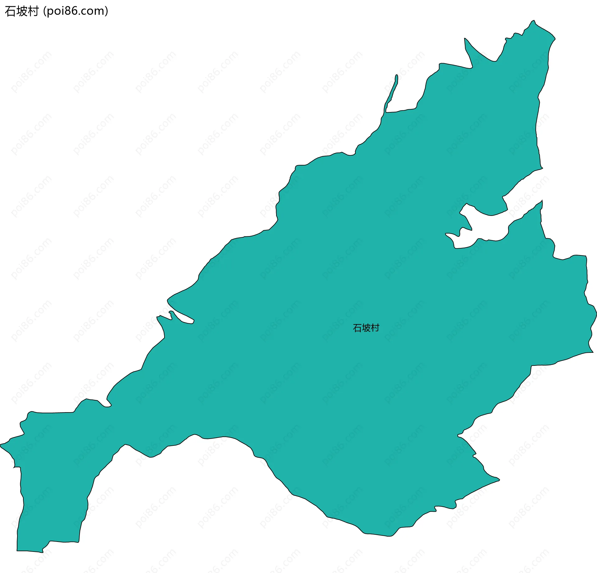 石坡村边界地图