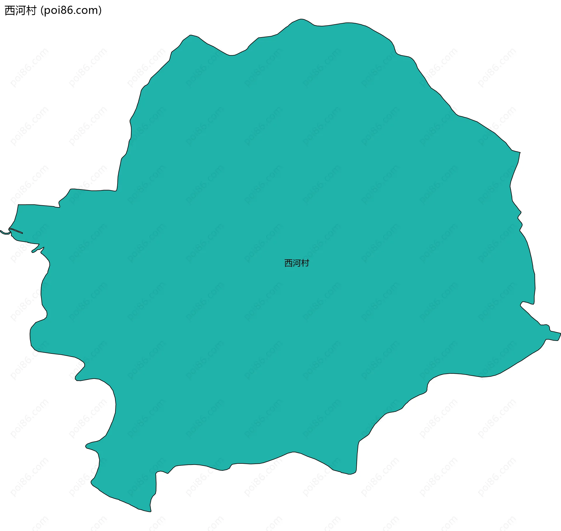 西河村边界地图