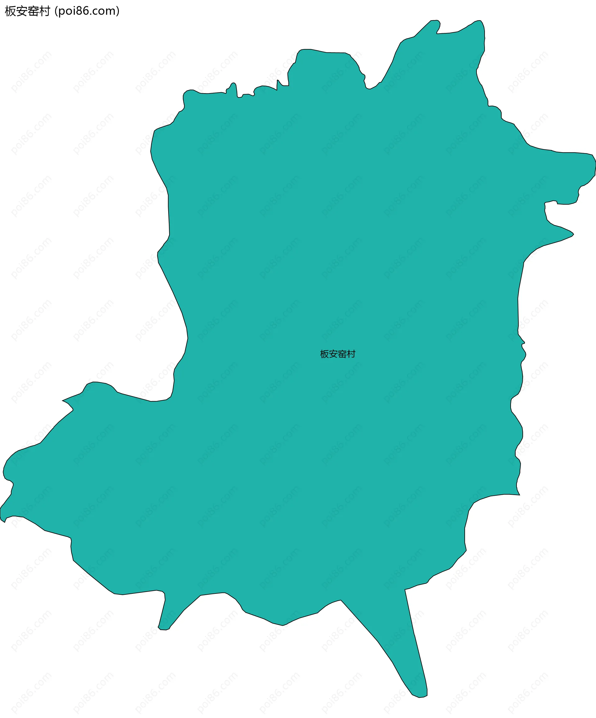 板安窑村边界地图