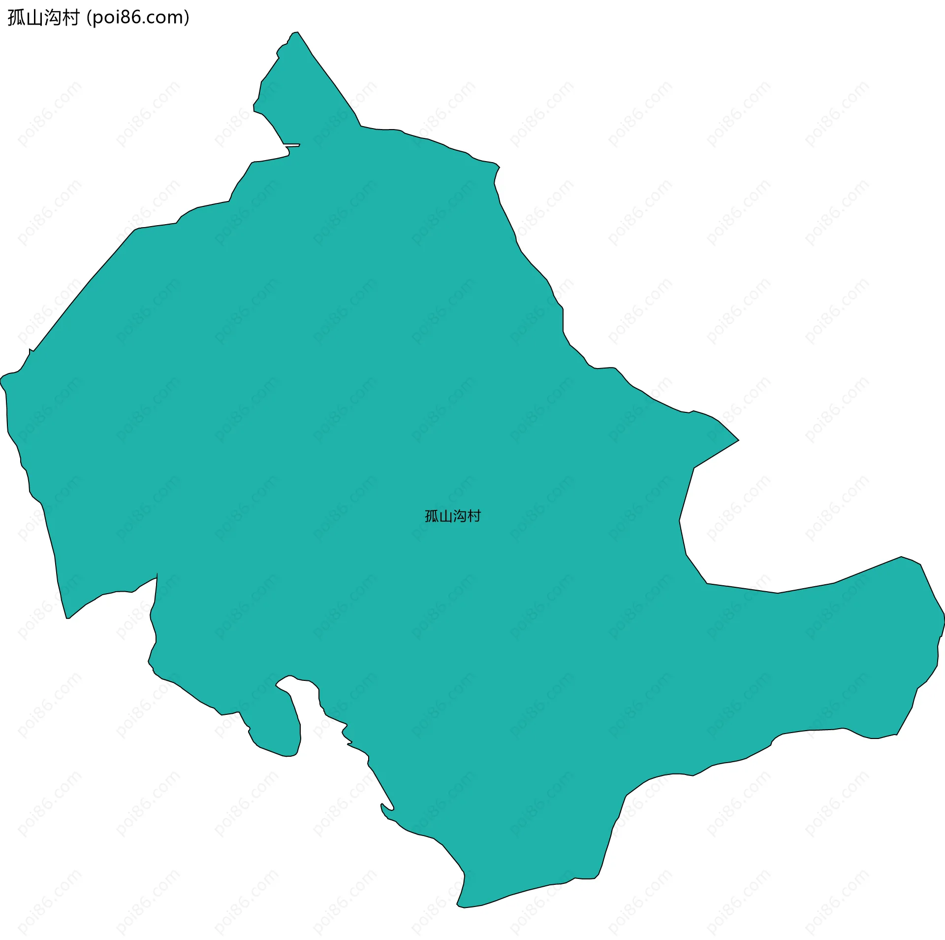 孤山沟村边界地图