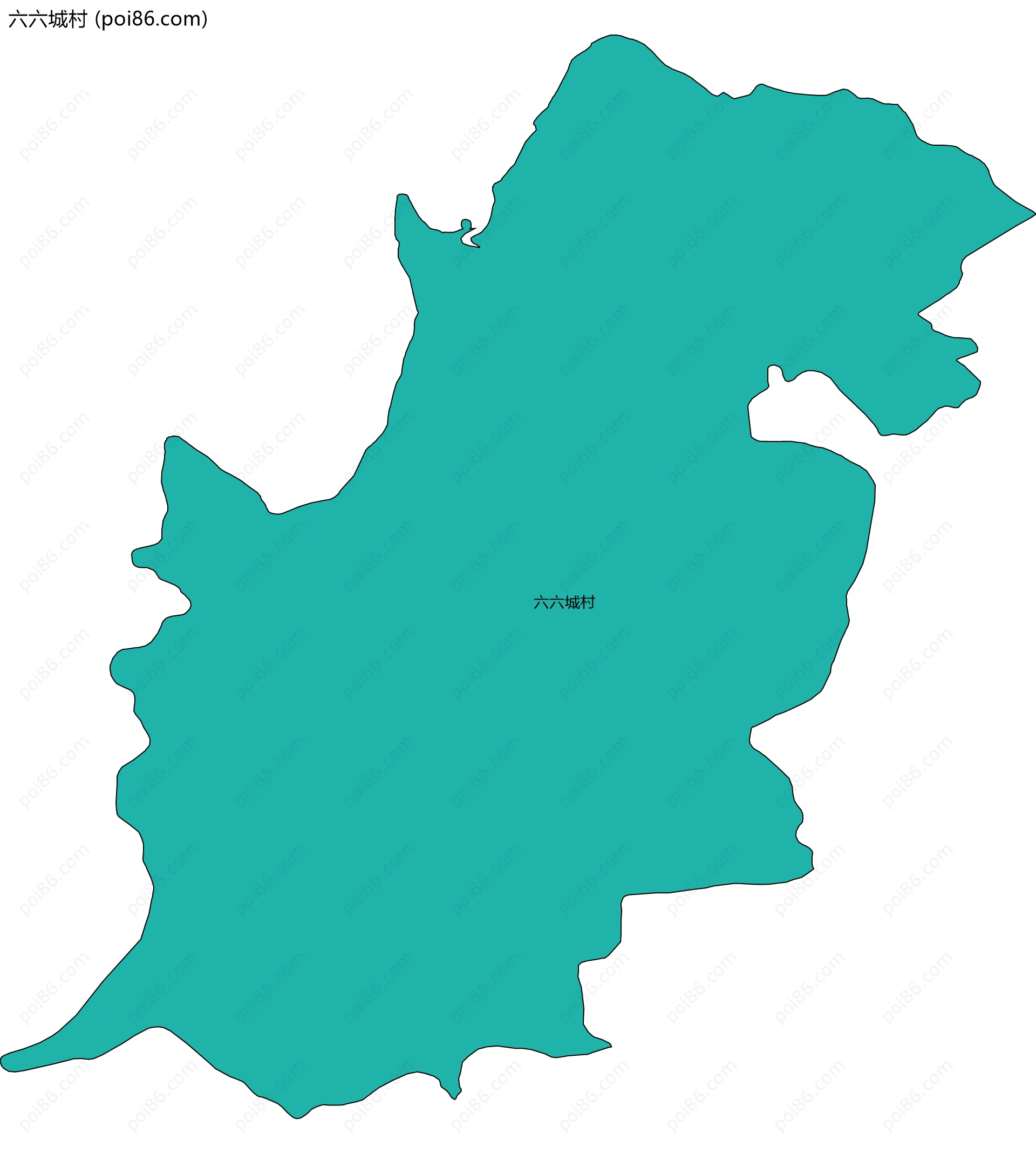 六六城村边界地图