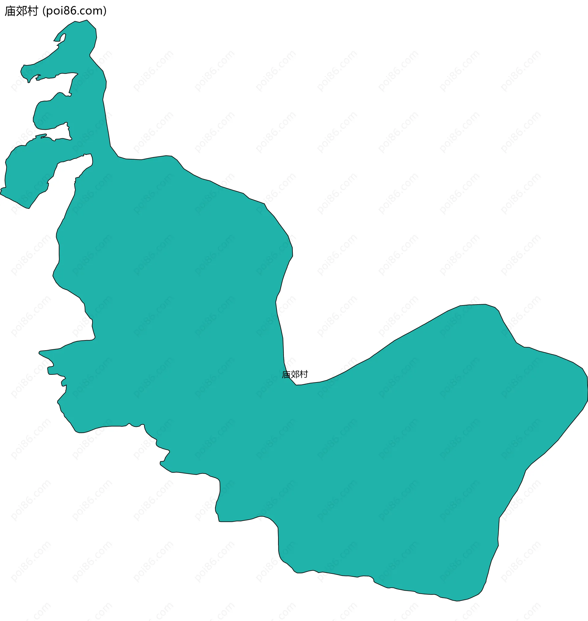 庙郊村边界地图