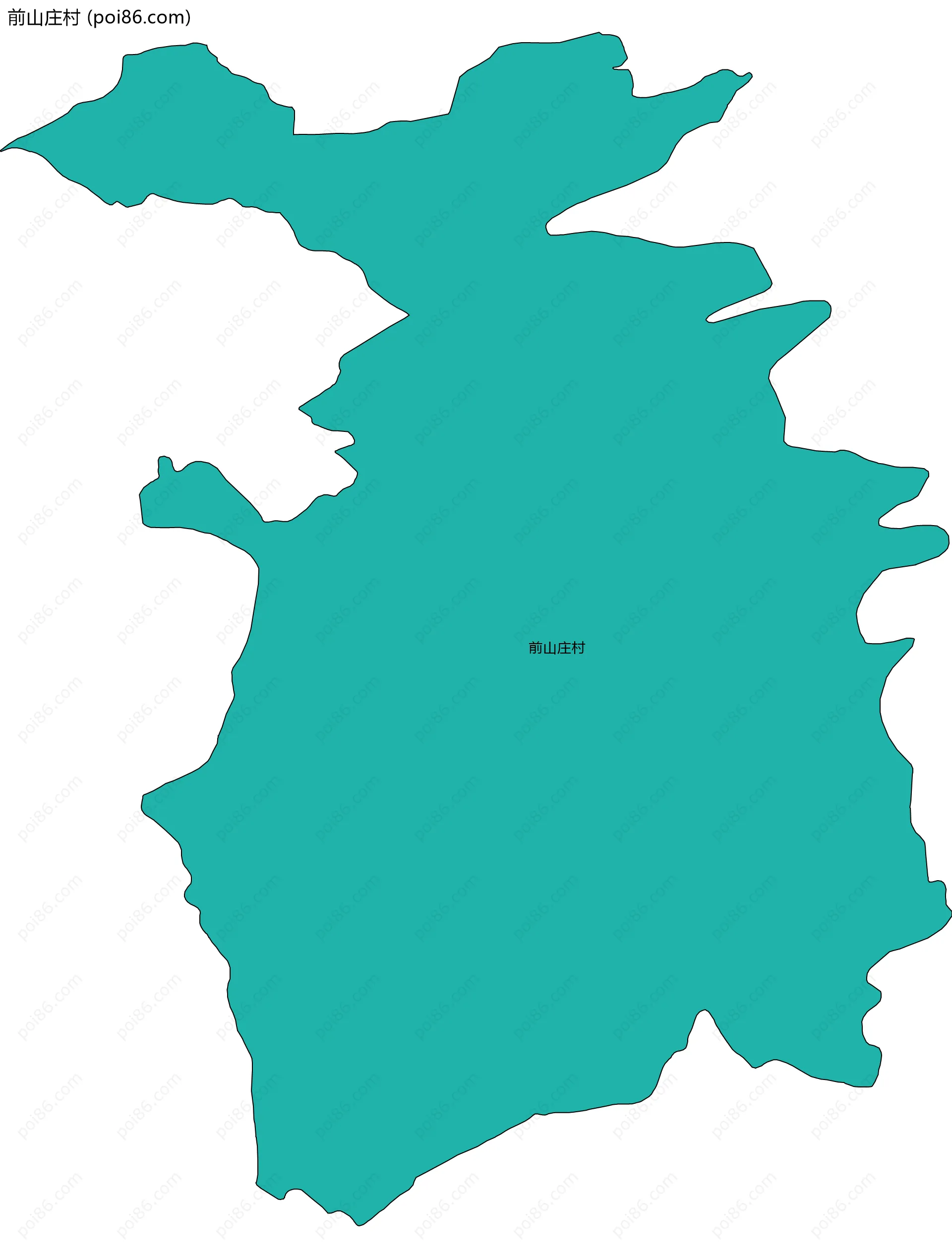 前山庄村边界地图