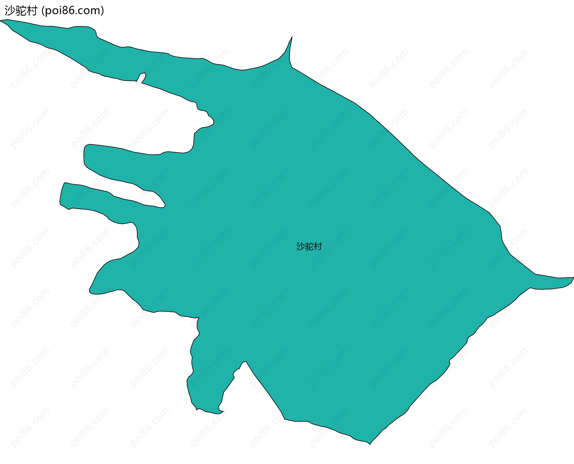 沙驼村边界地图