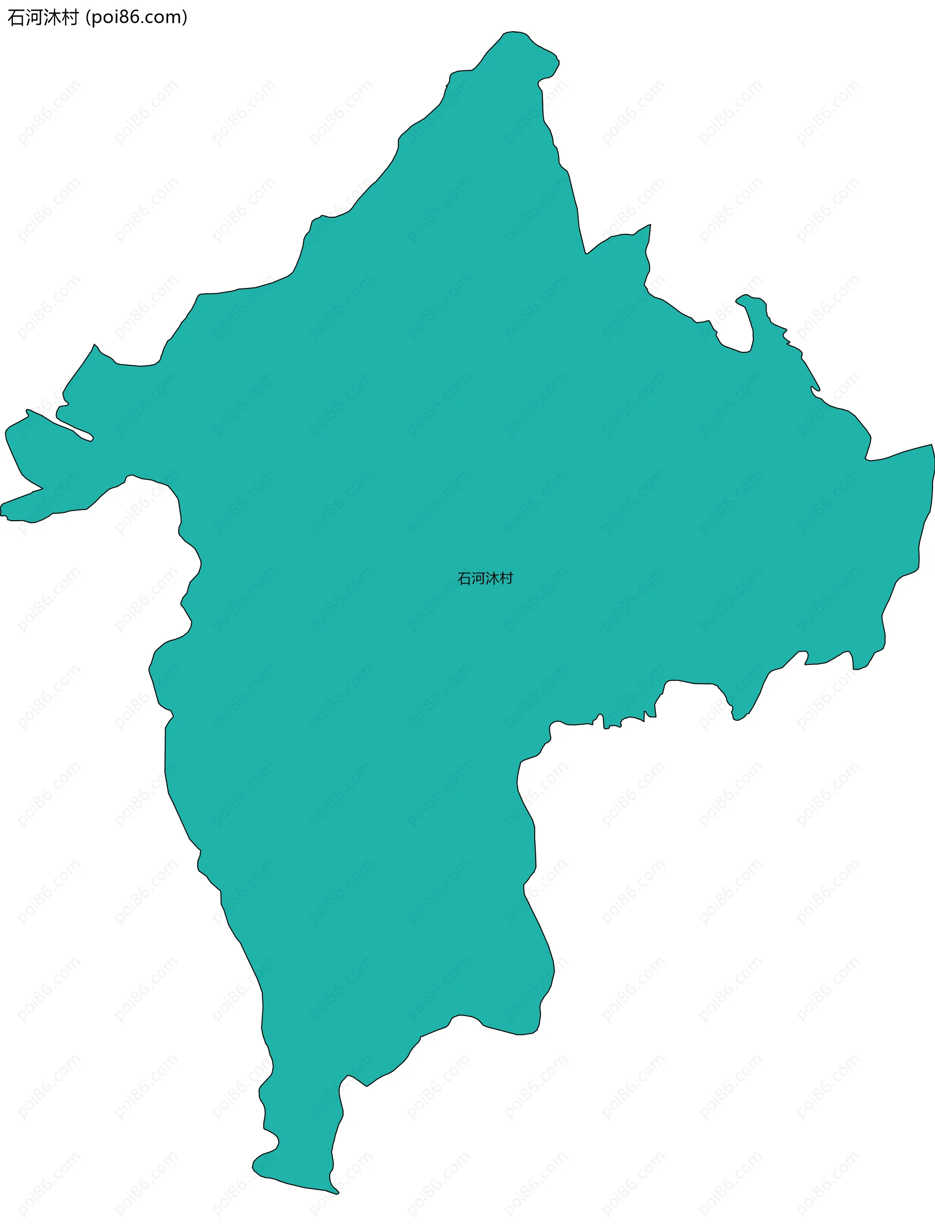 石河沐村边界地图