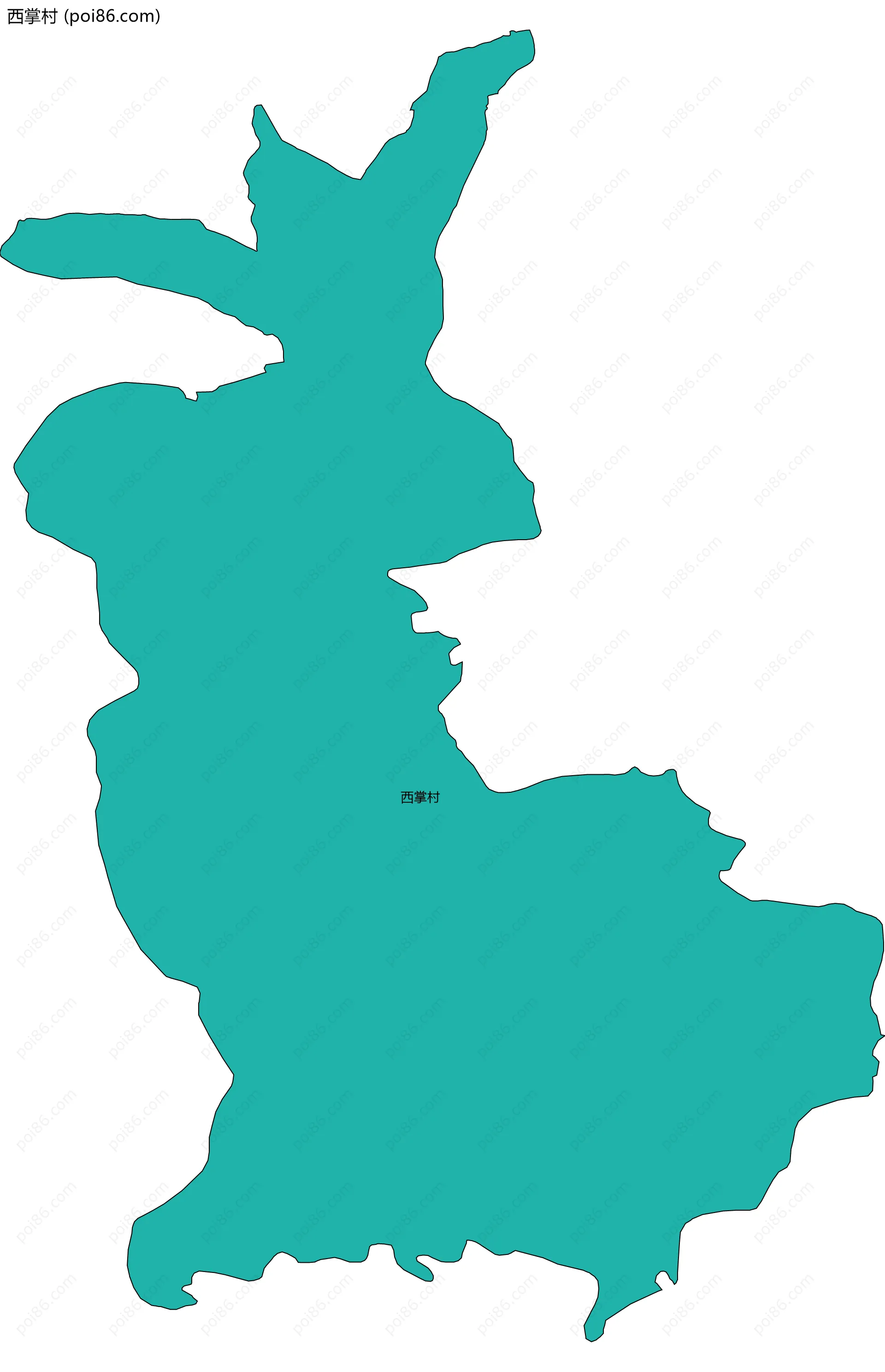 西掌村边界地图