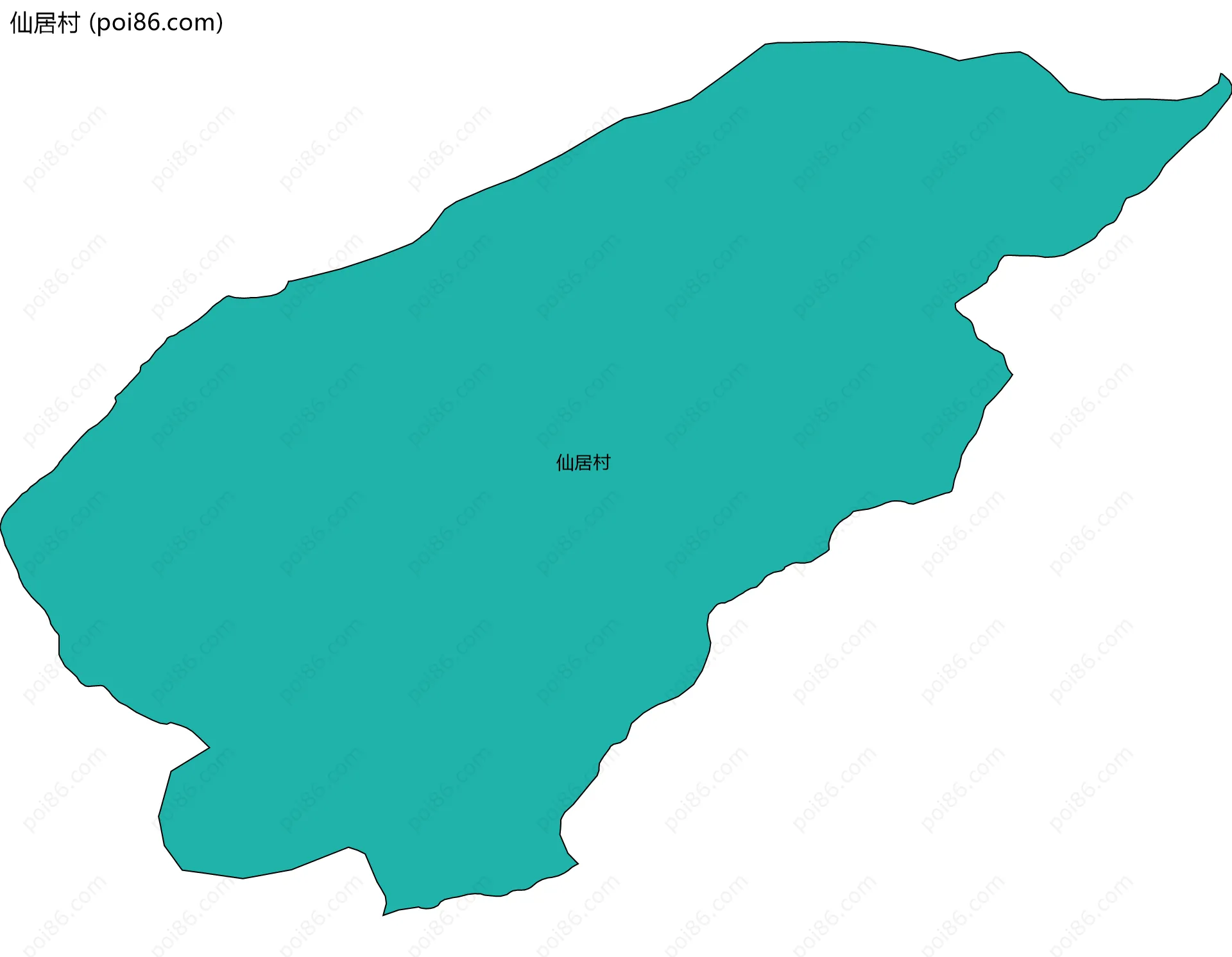 仙居村边界地图