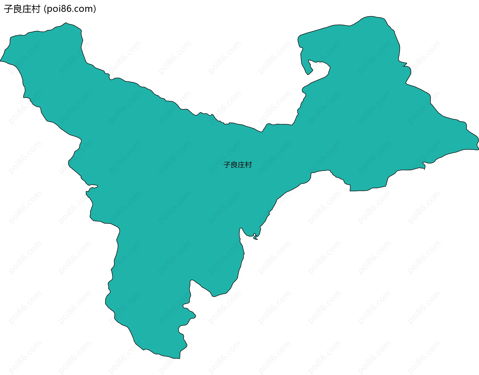 子良庄村边界地图