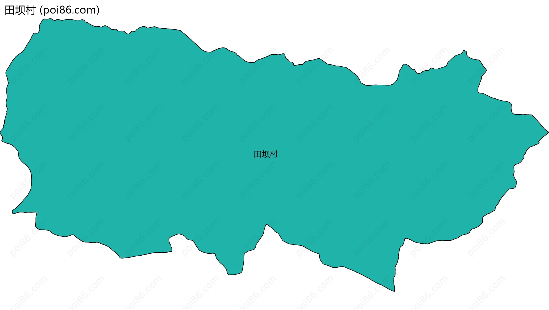 田坝村边界地图