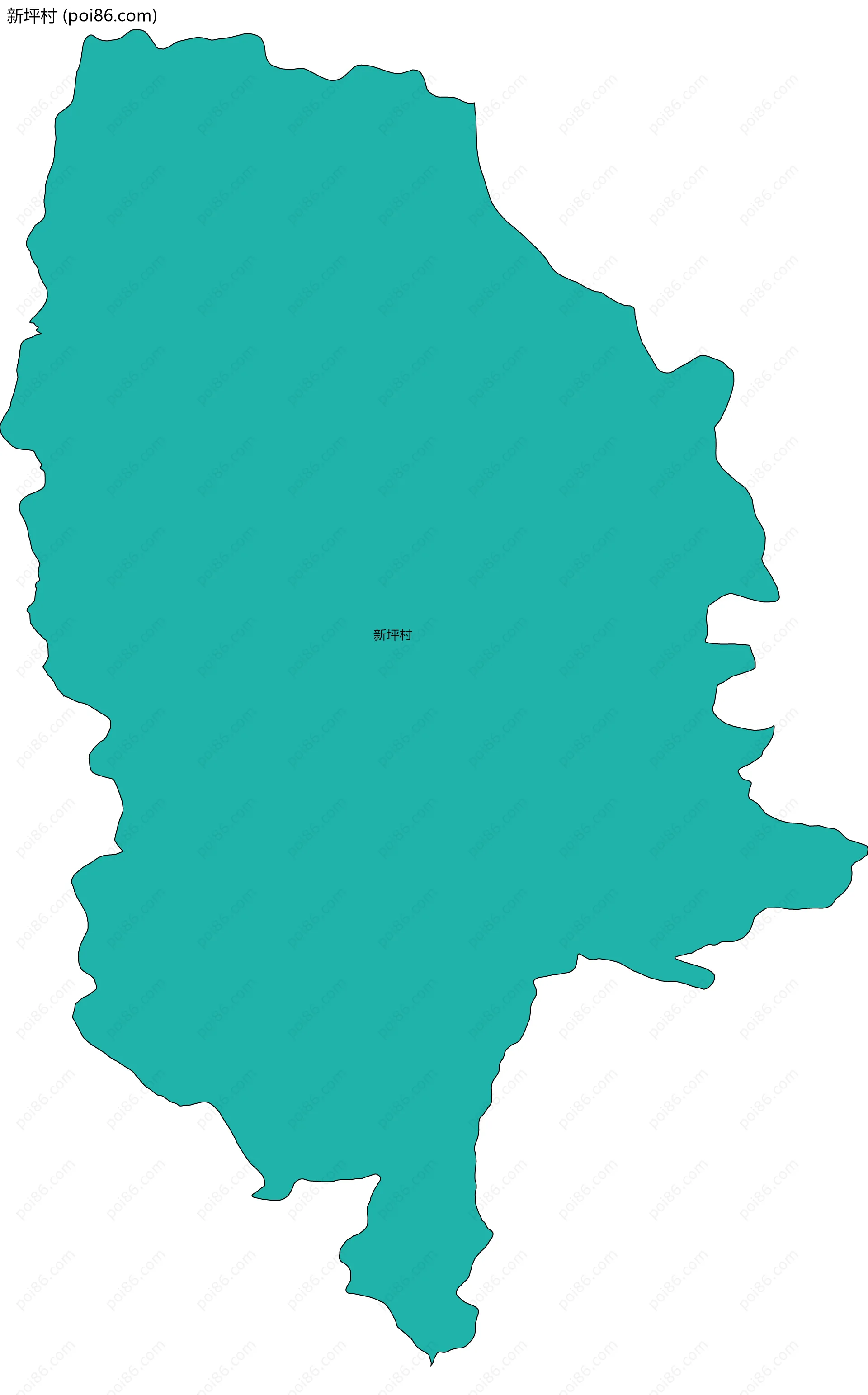 新坪村边界地图