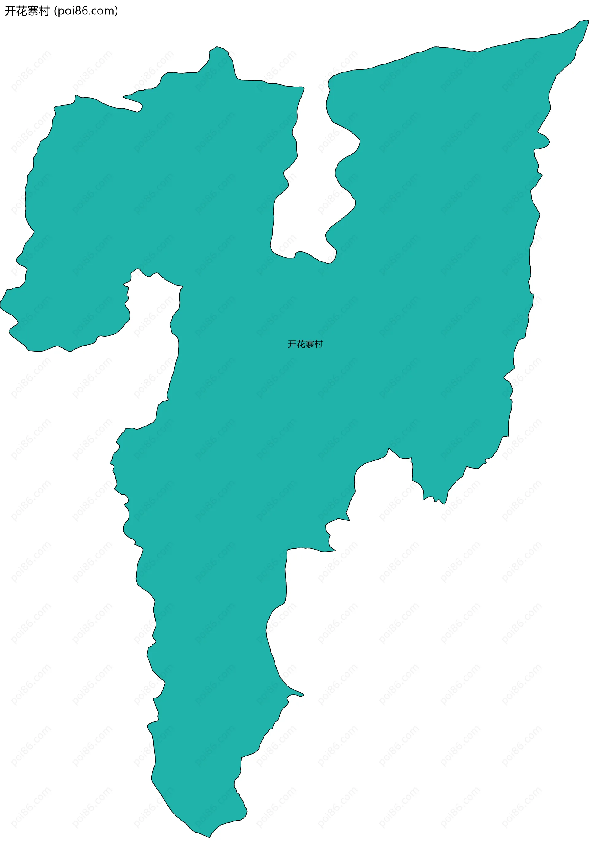 开花寨村边界地图