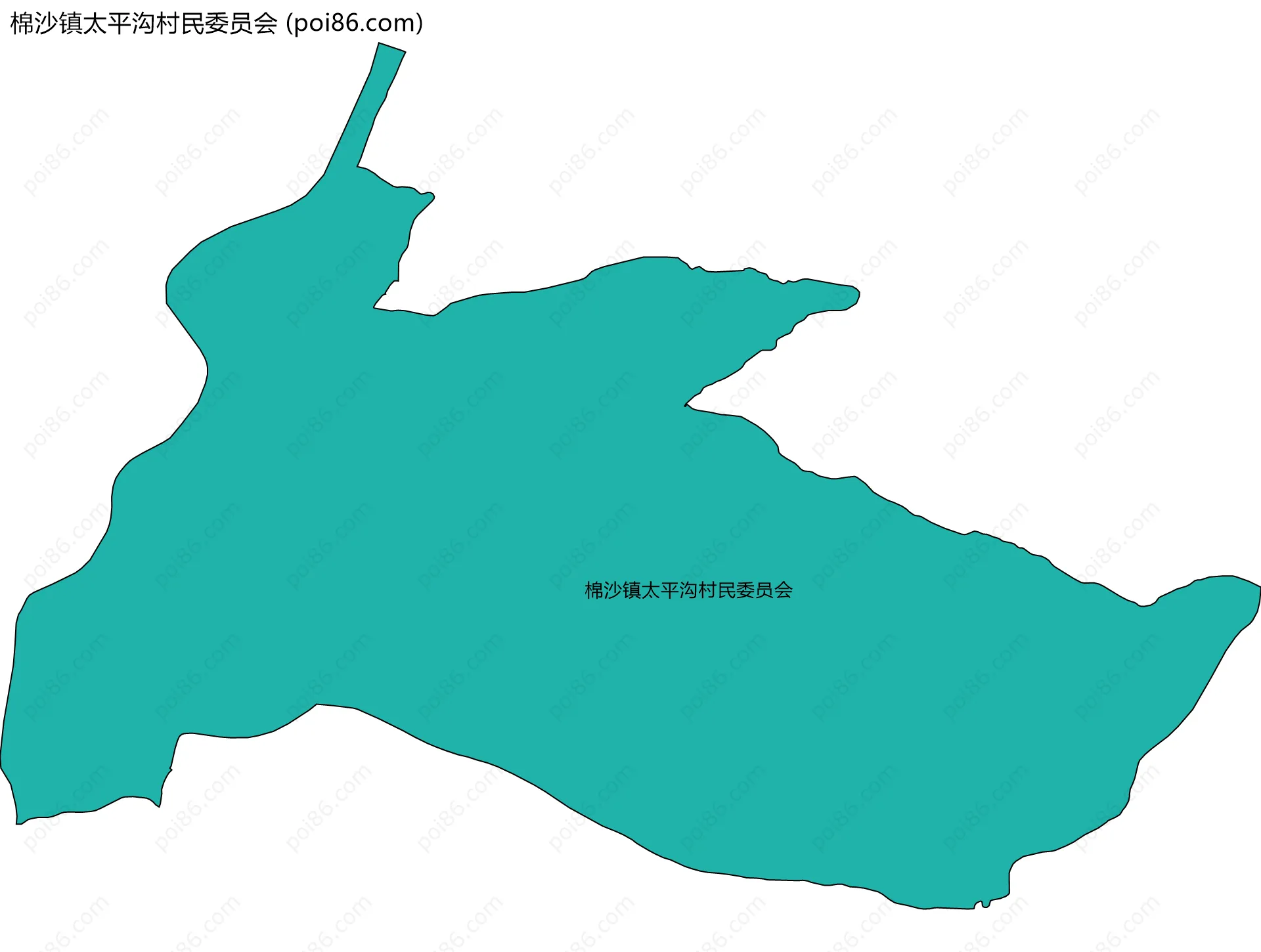棉沙镇太平沟村民委员会边界地图