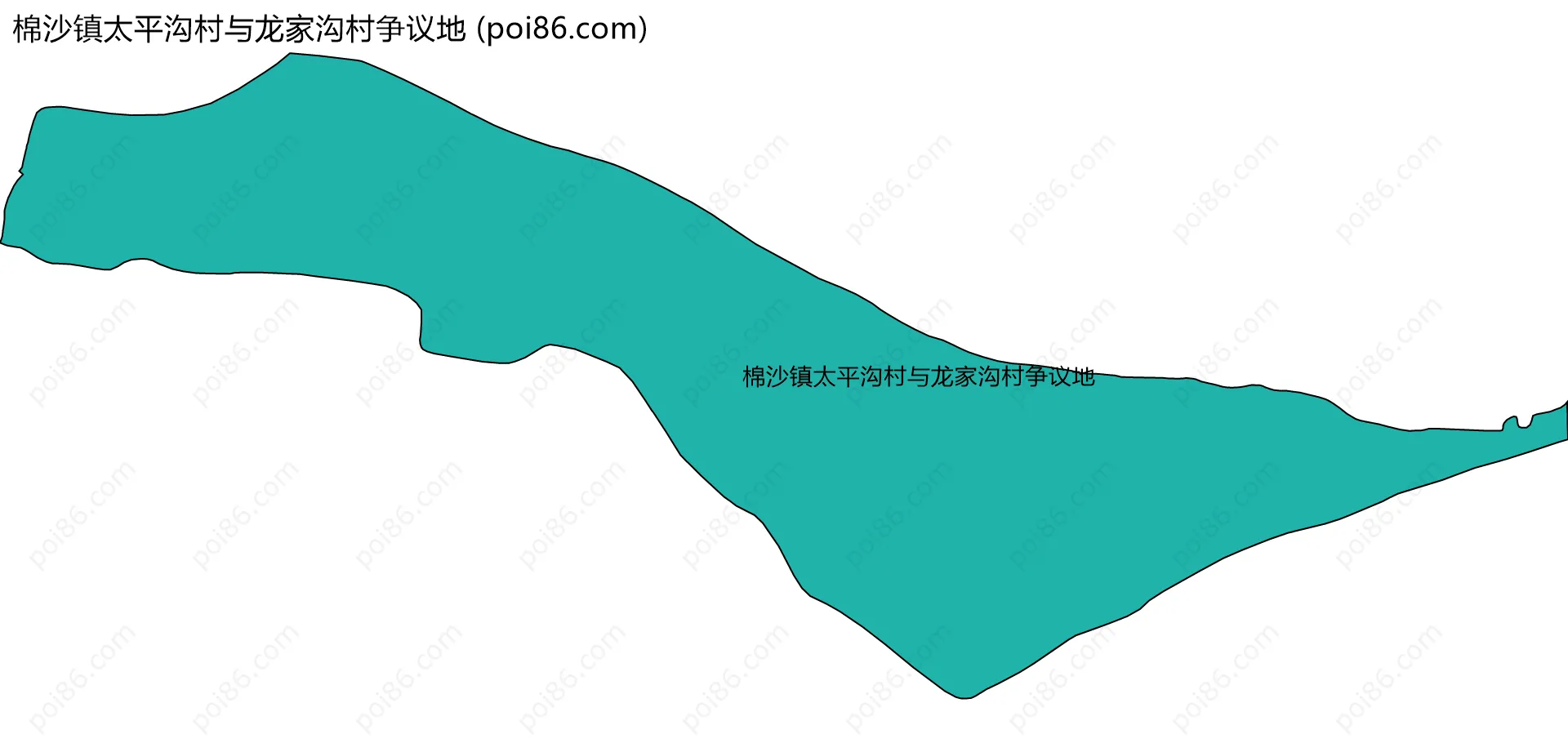 棉沙镇太平沟村与龙家沟村争议地边界地图