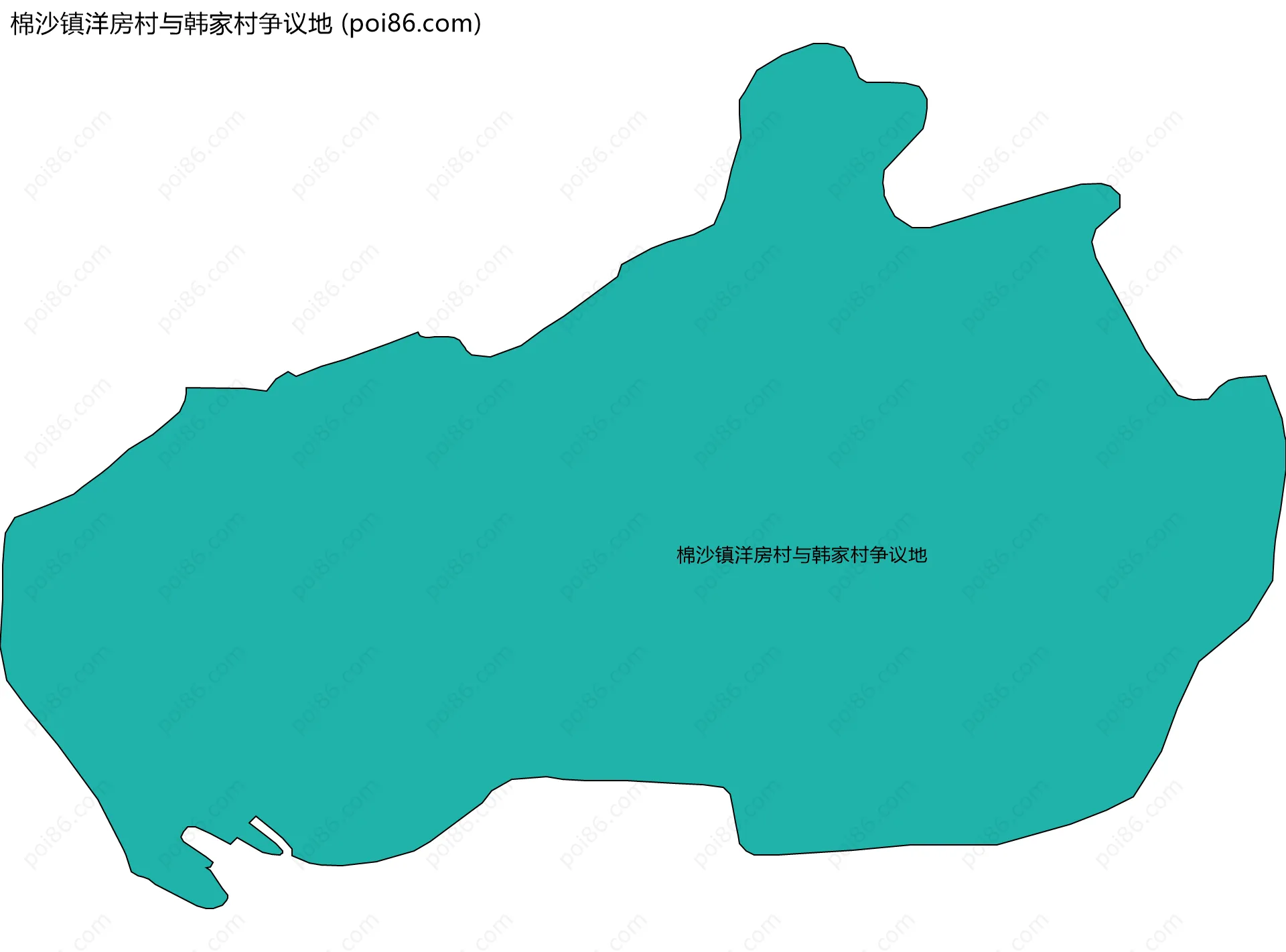 棉沙镇洋房村与韩家村争议地边界地图