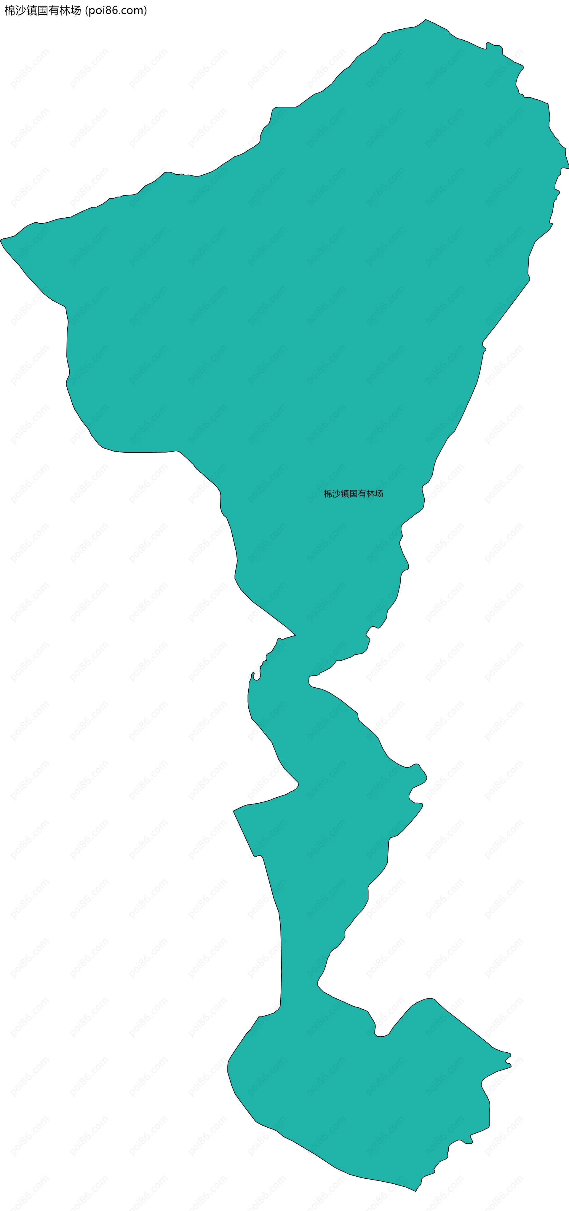 棉沙镇国有林场边界地图