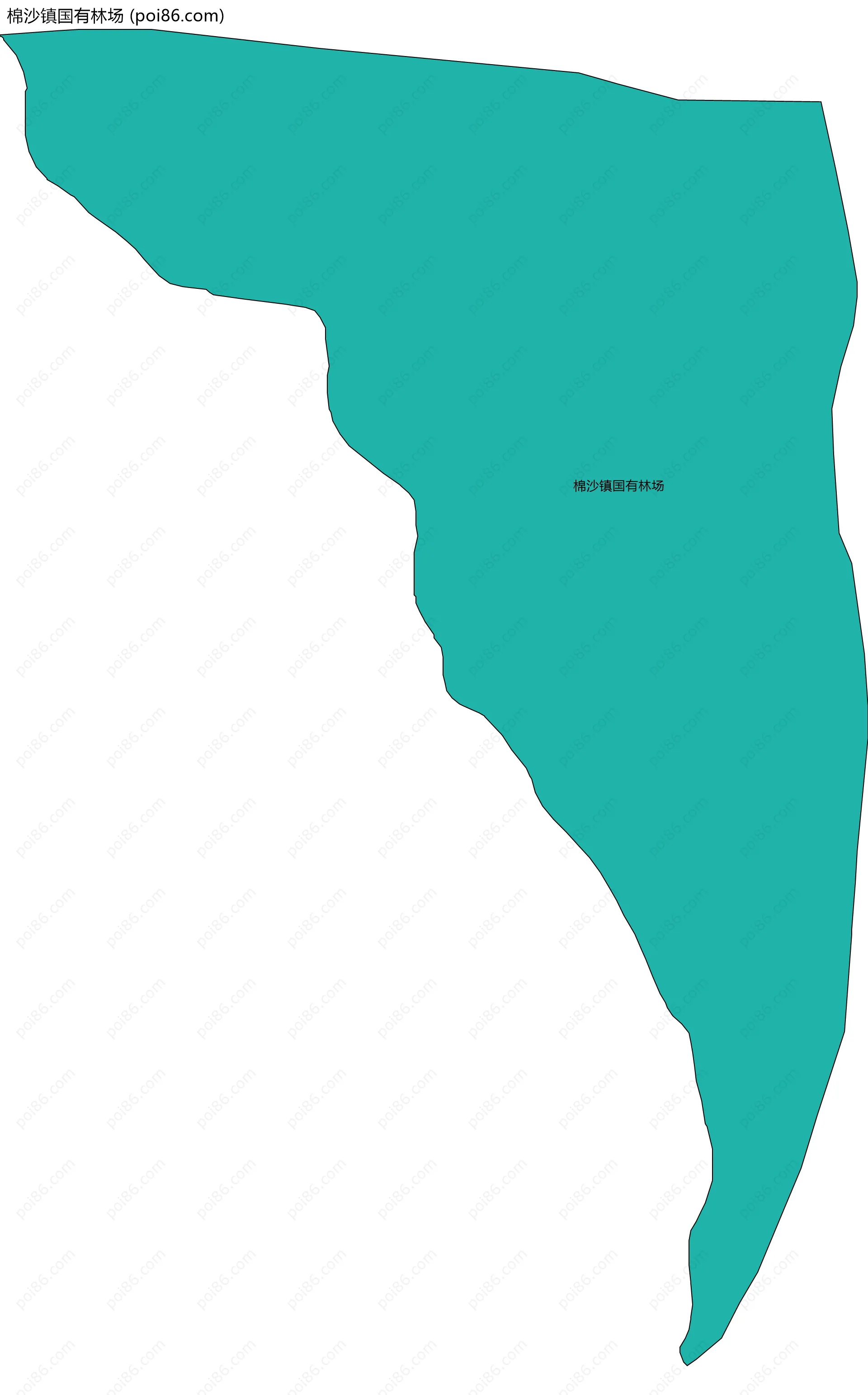 棉沙镇国有林场边界地图