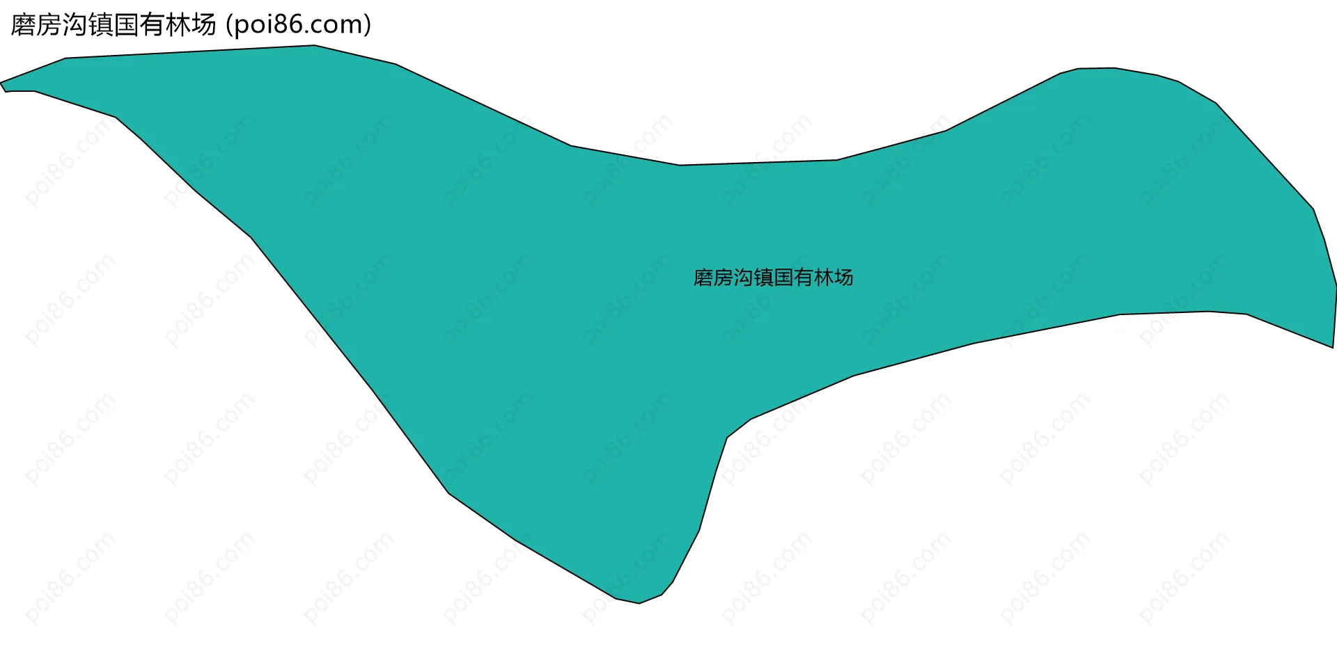 磨房沟镇国有林场边界地图