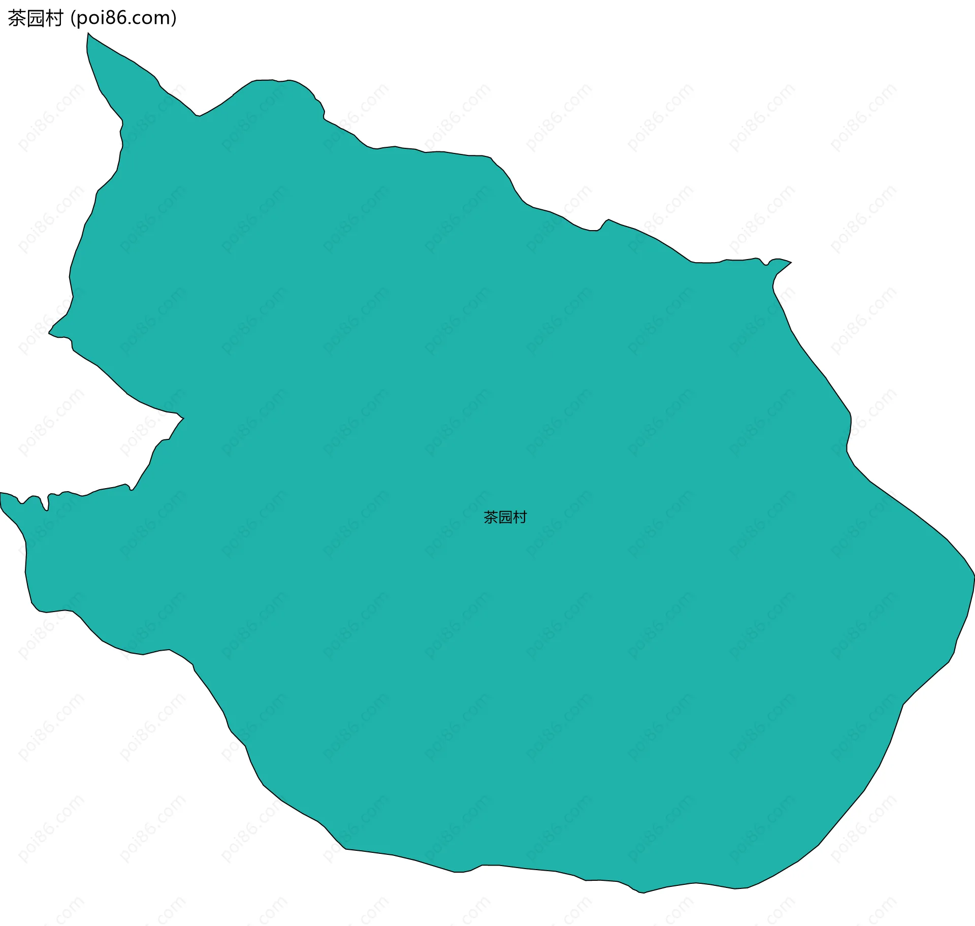 茶园村边界地图