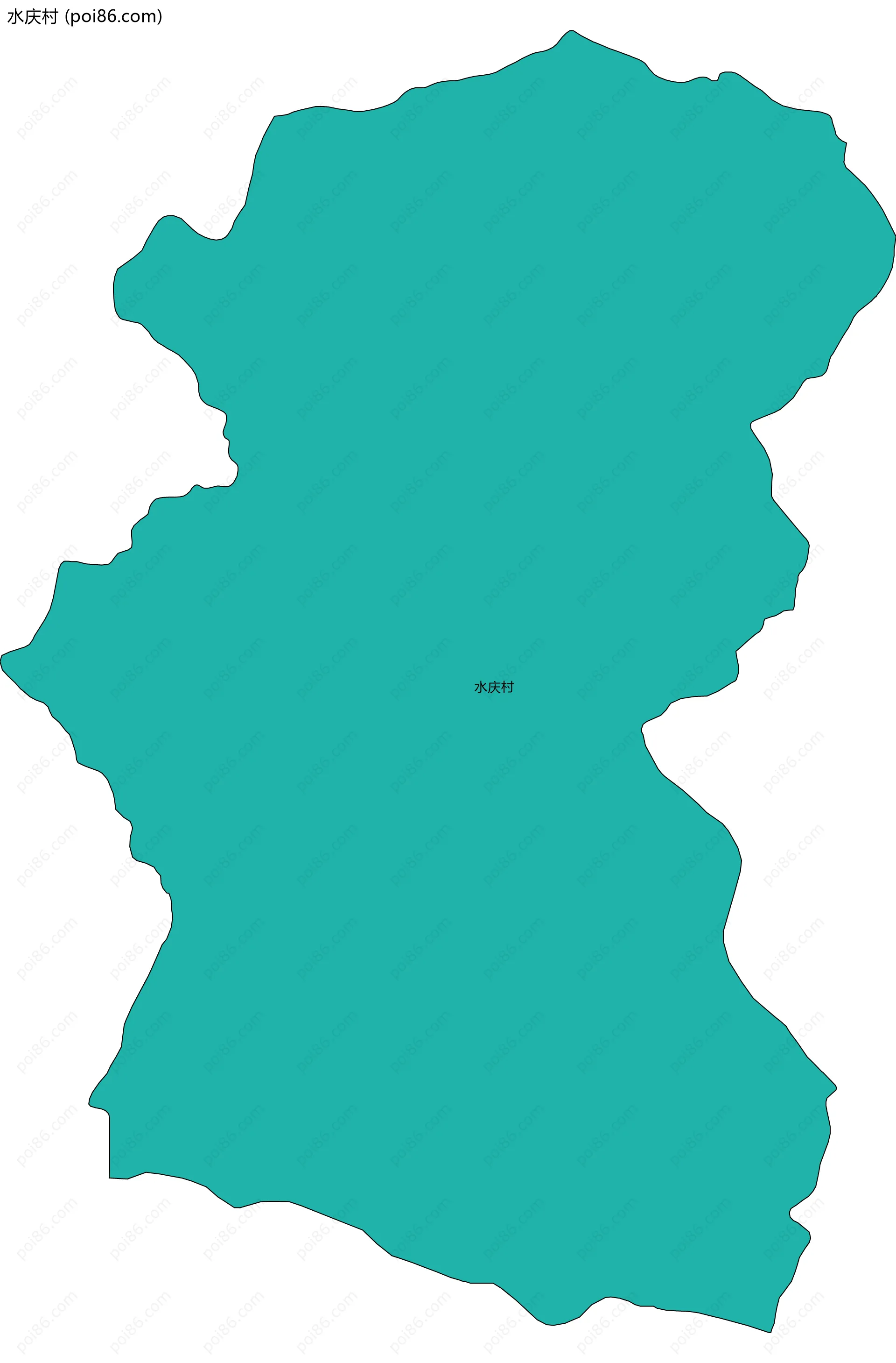 水庆村边界地图