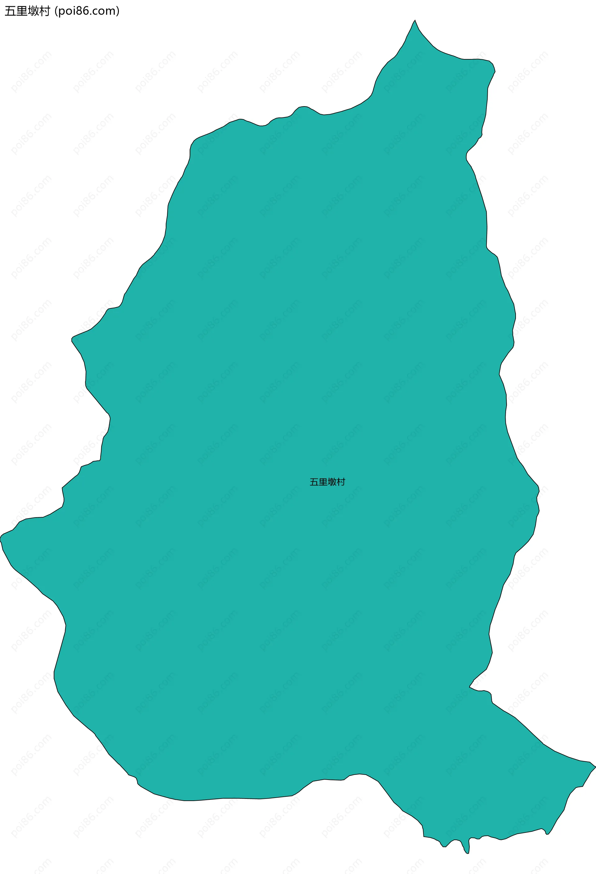 五里墩村边界地图