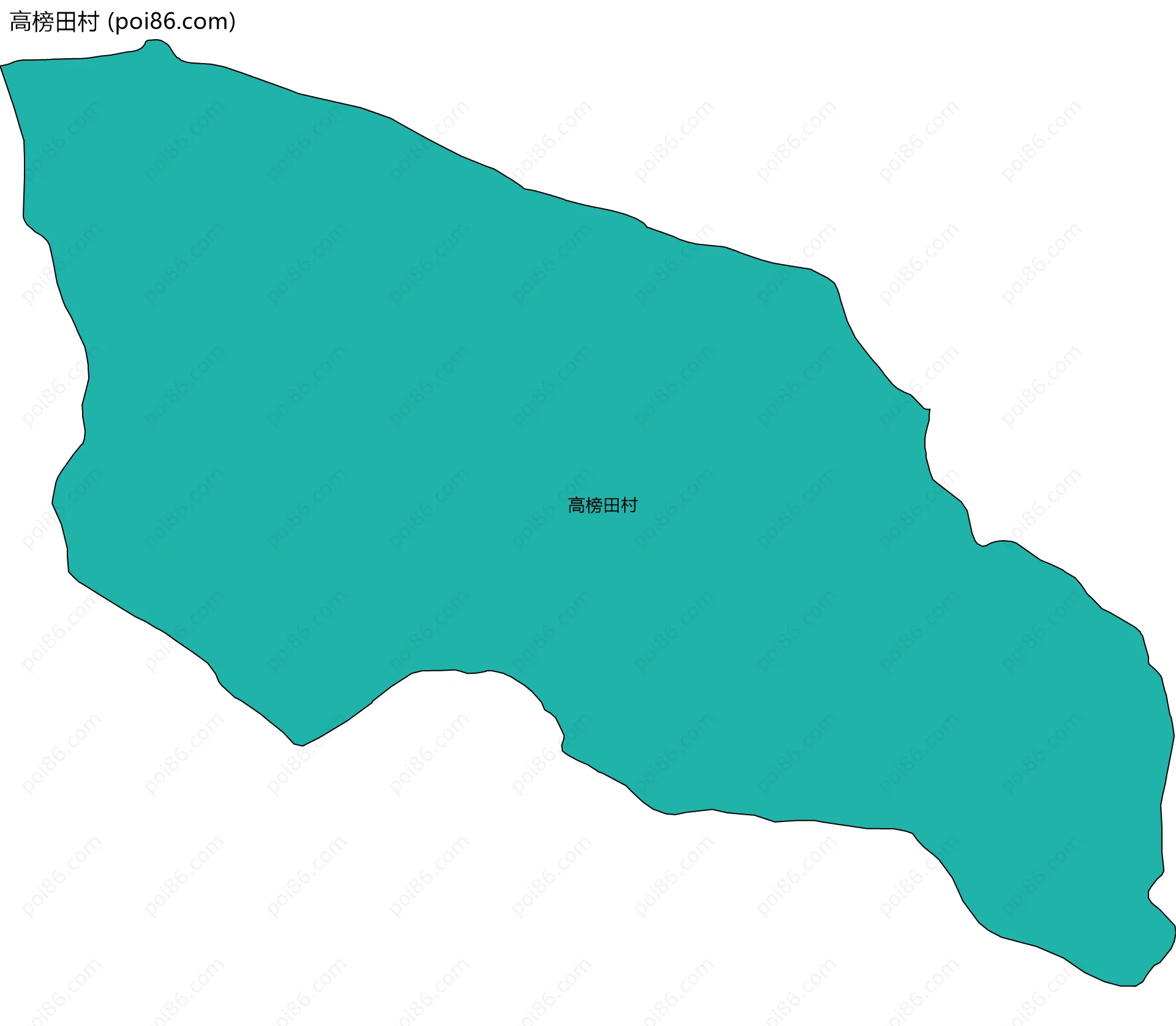 高榜田村边界地图