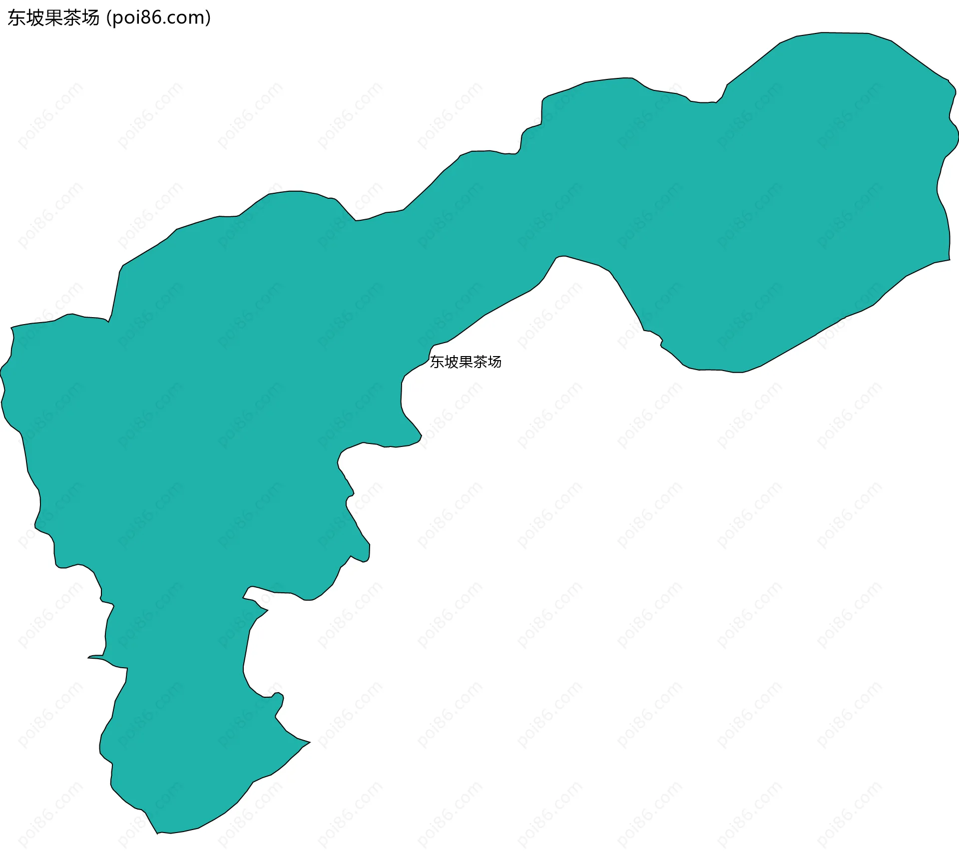 东坡果茶场边界地图