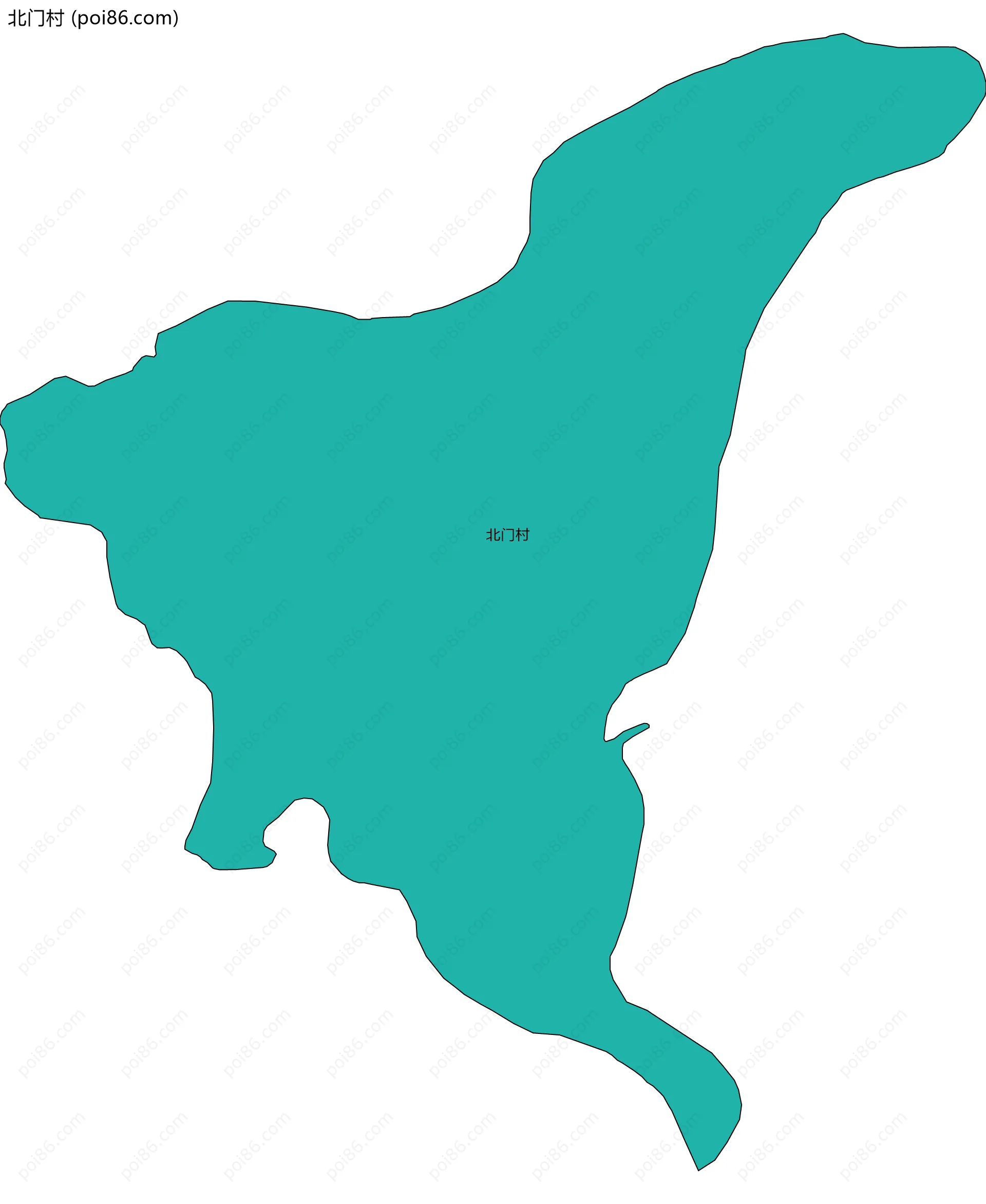 北门村边界地图