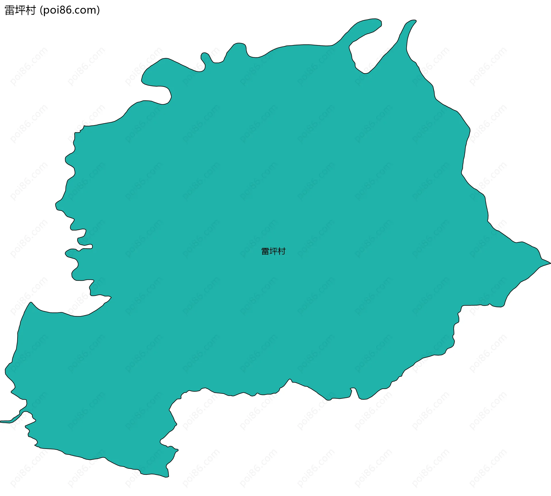 雷坪村边界地图
