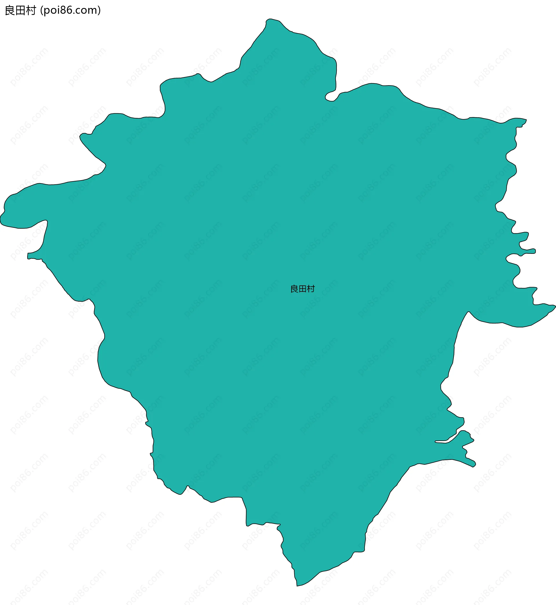 良田村边界地图