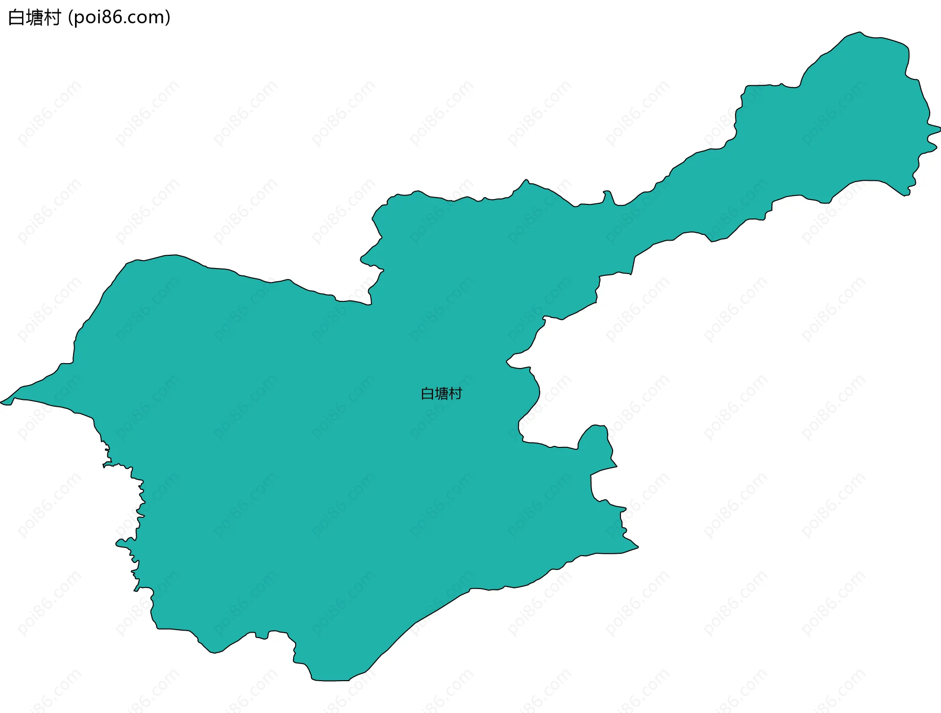 白塘村边界地图
