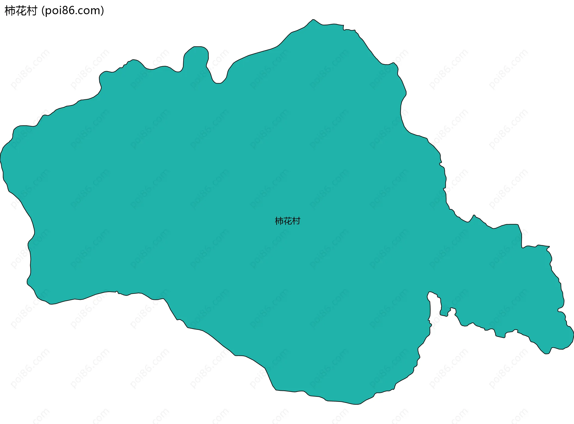 柿花村边界地图