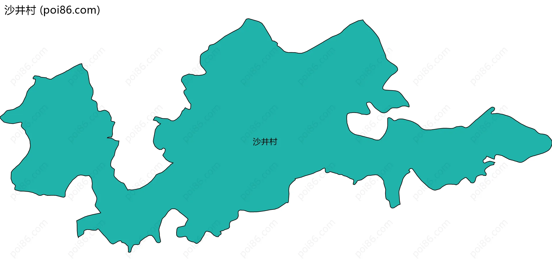 沙井村边界地图