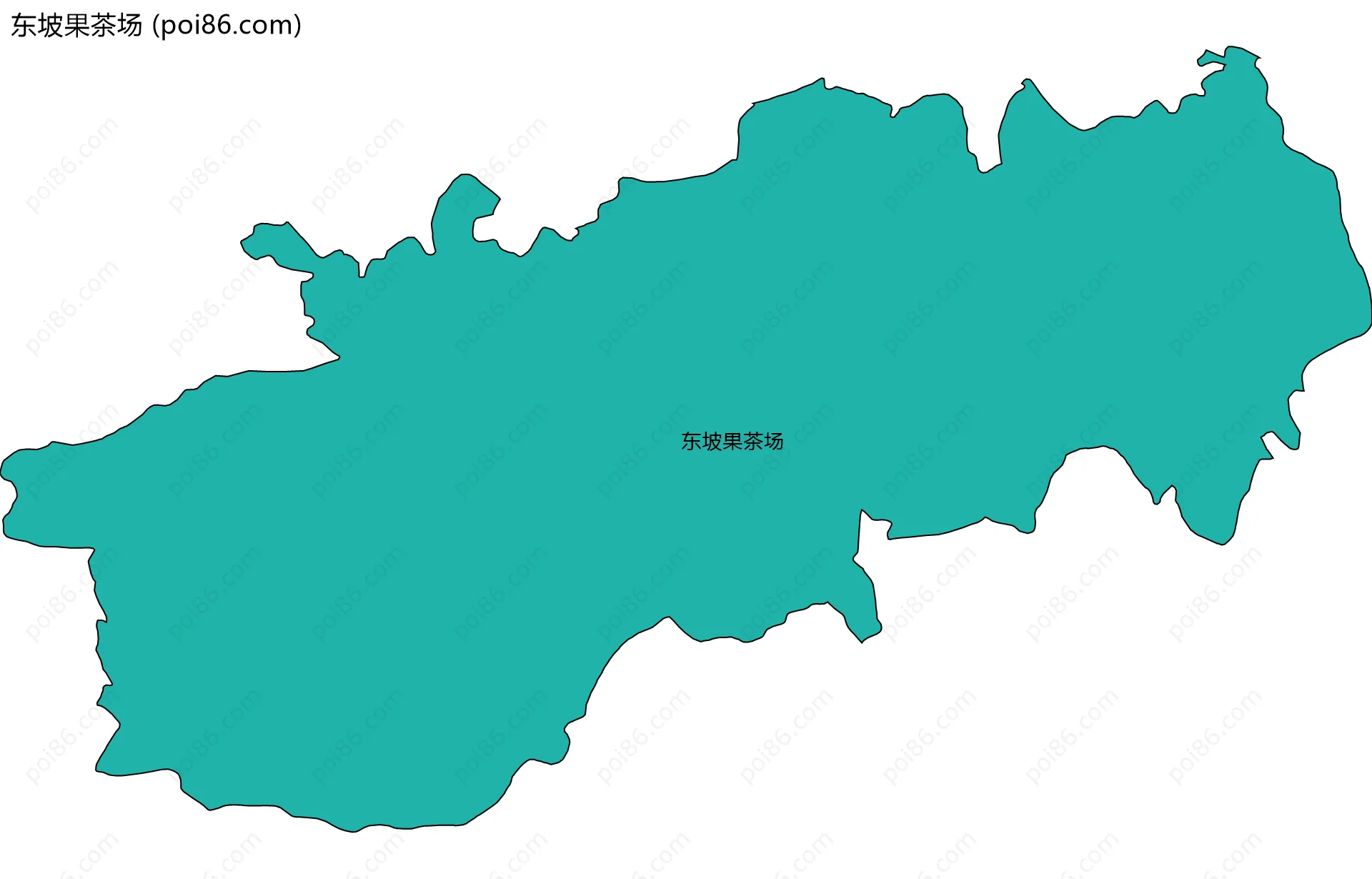 东坡果茶场边界地图