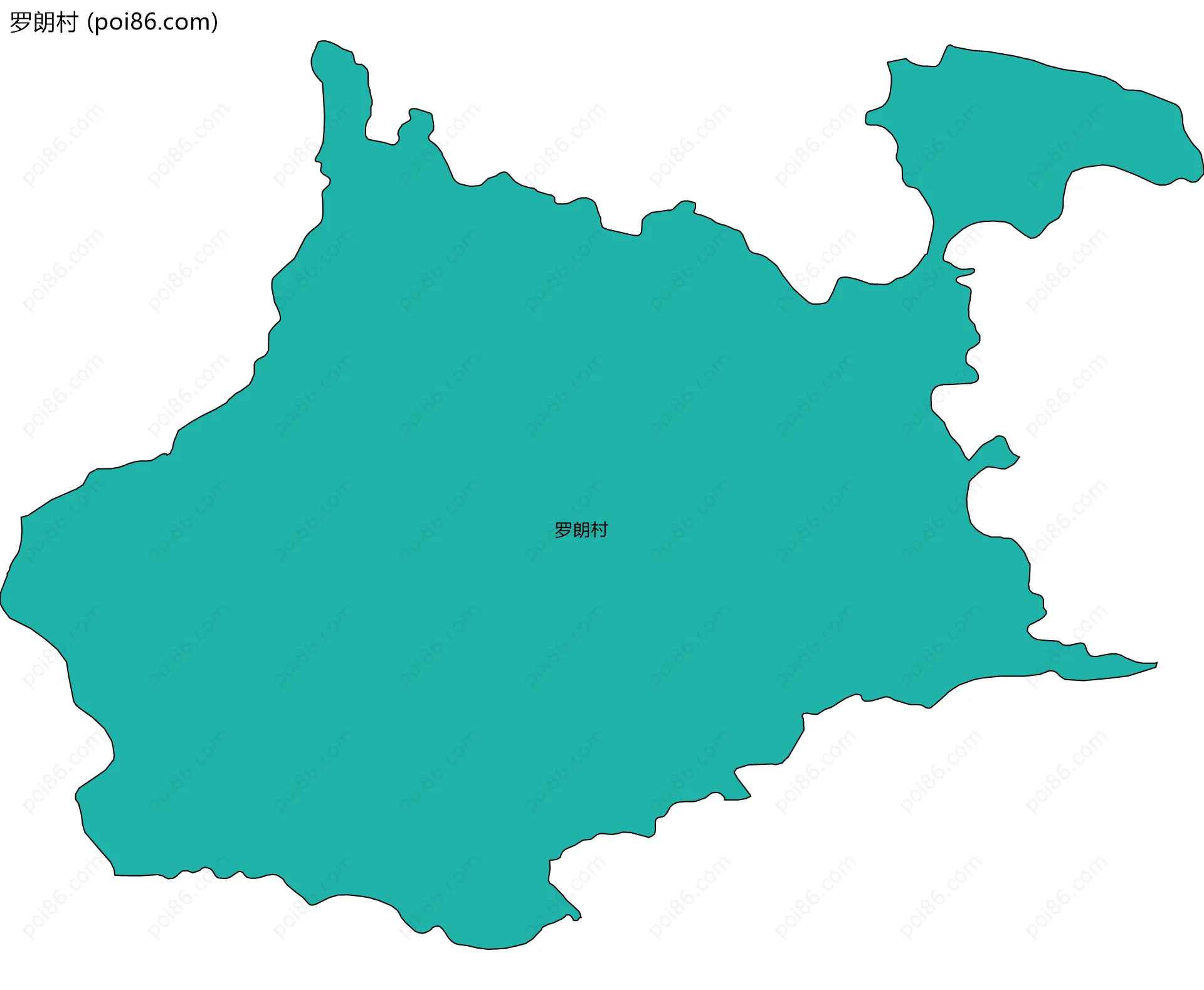 罗朗村边界地图