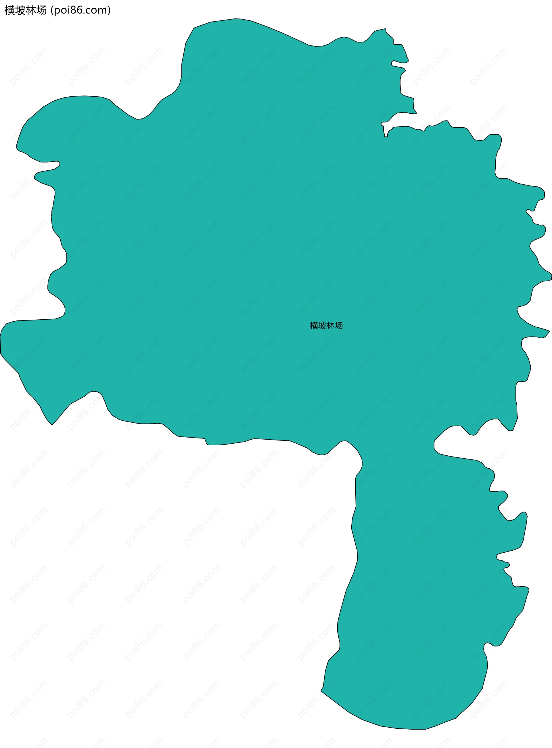 横坡林场边界地图