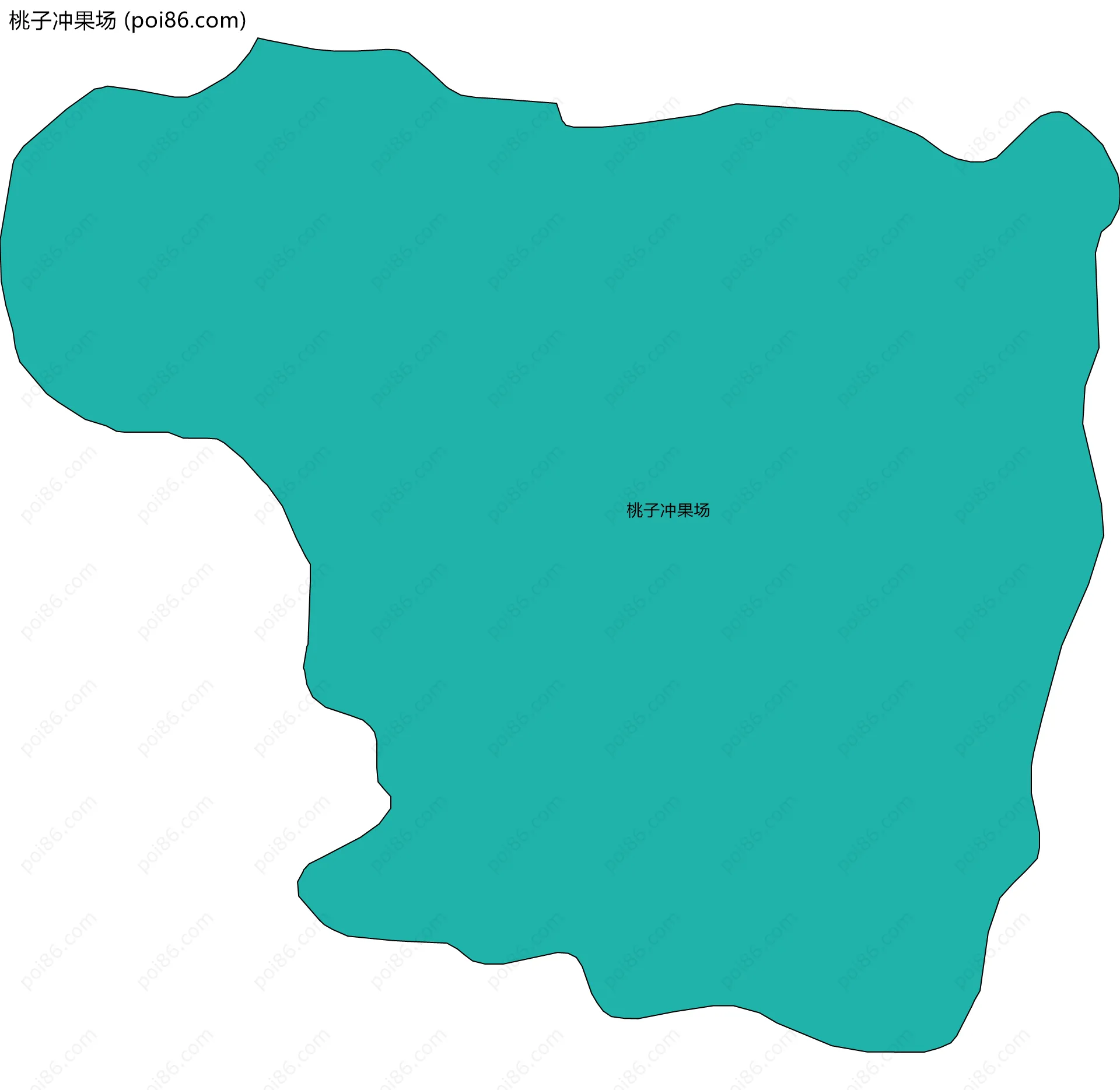 桃子冲果场边界地图