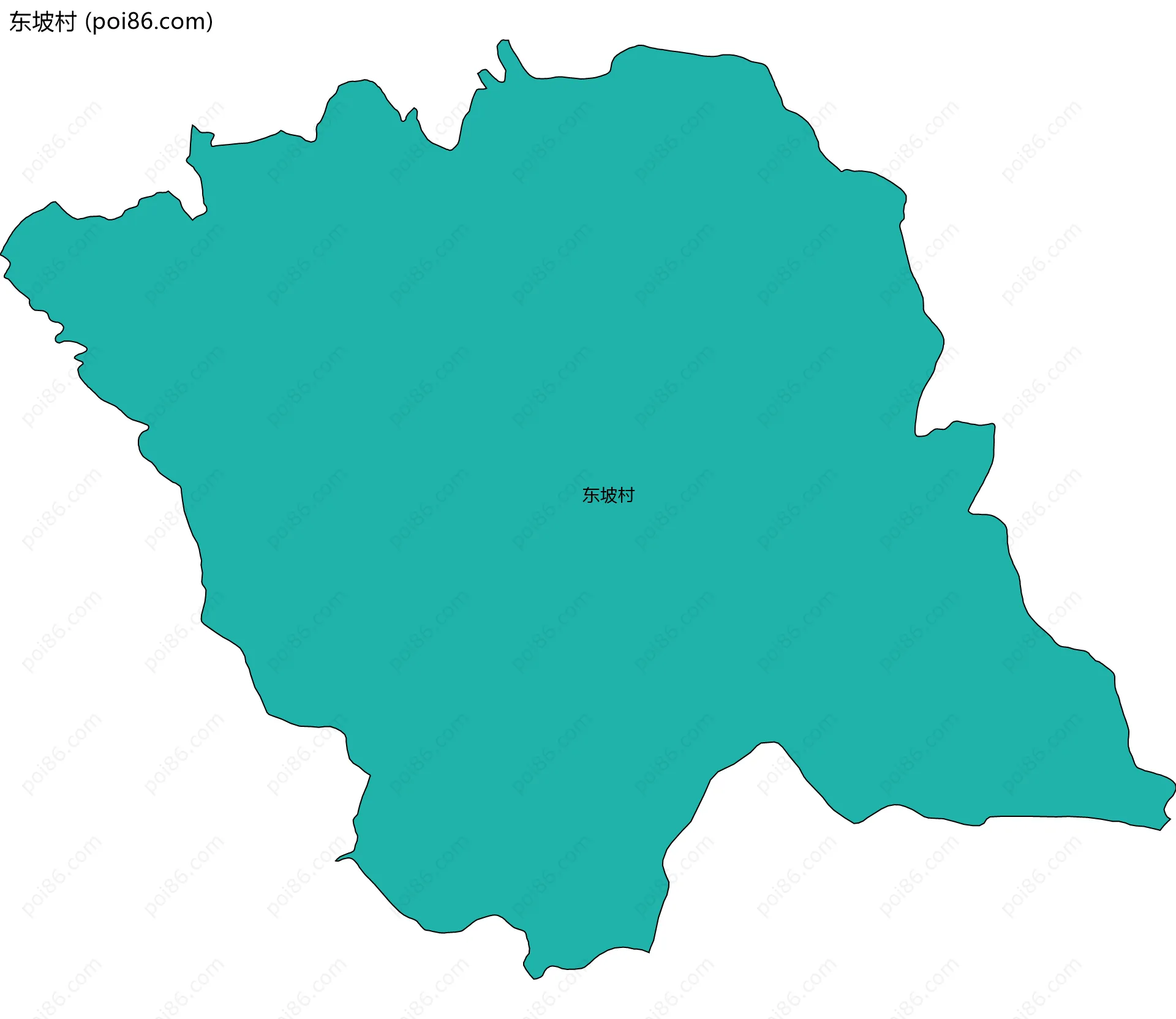 东坡村边界地图