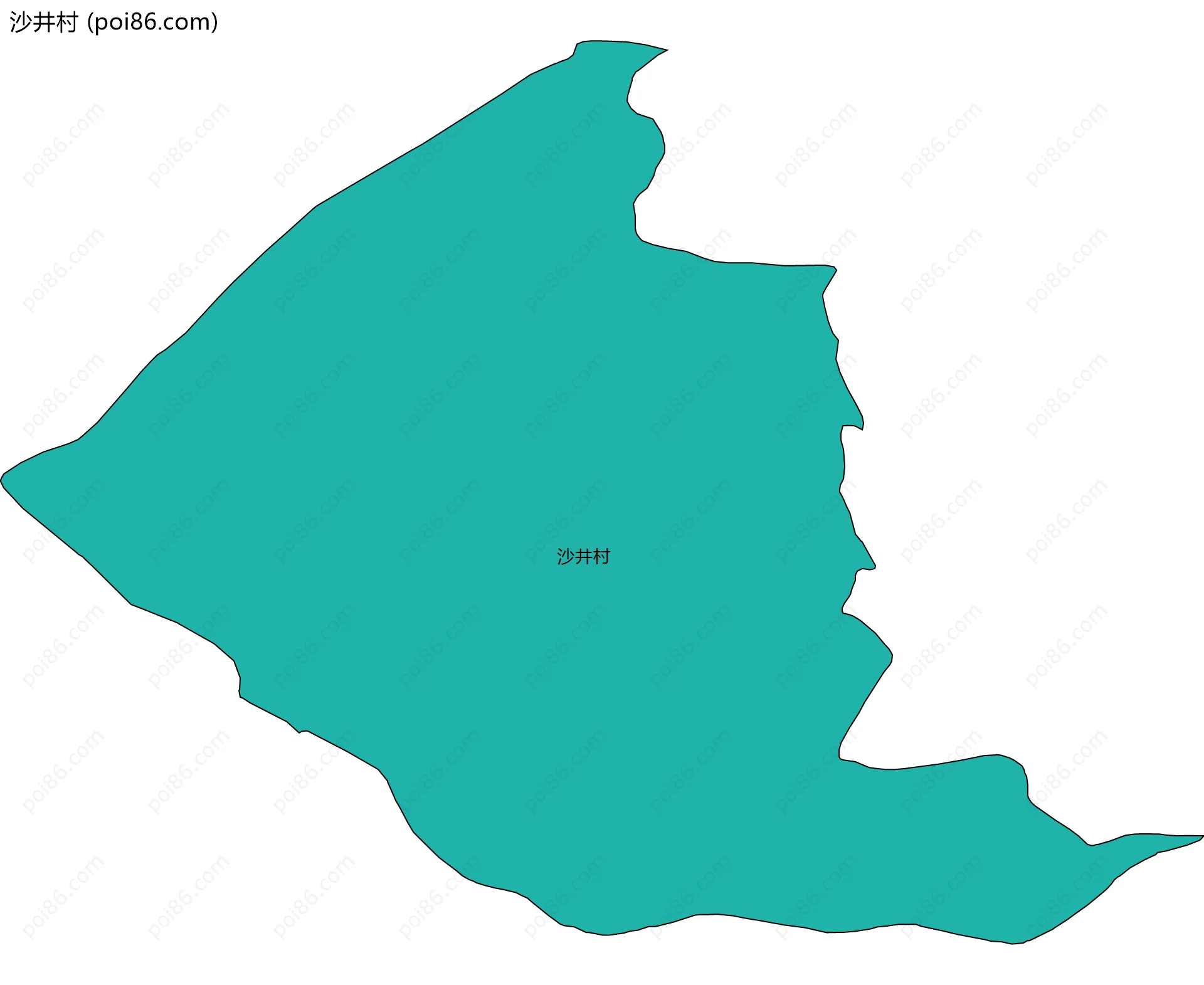 沙井村边界地图