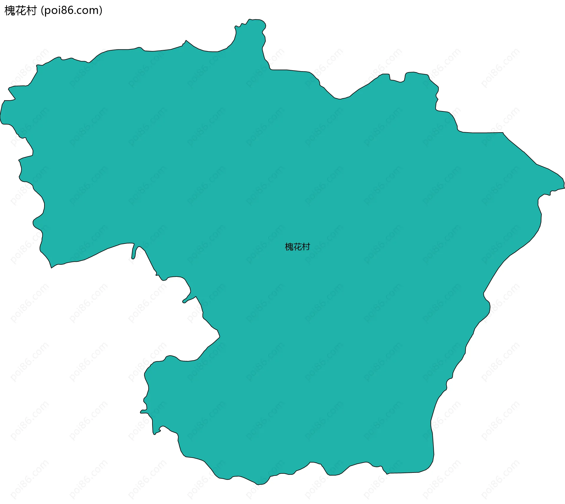 槐花村边界地图