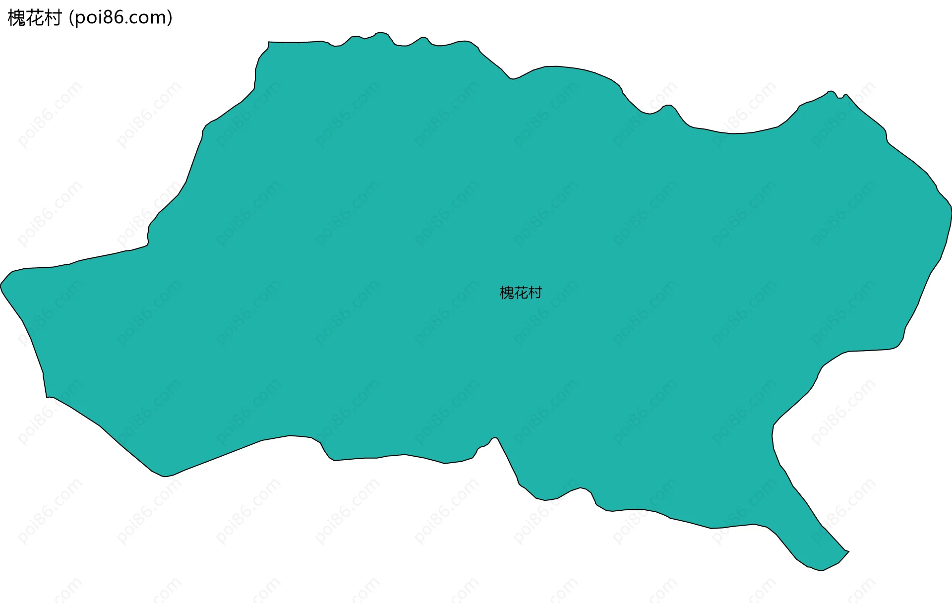 槐花村边界地图