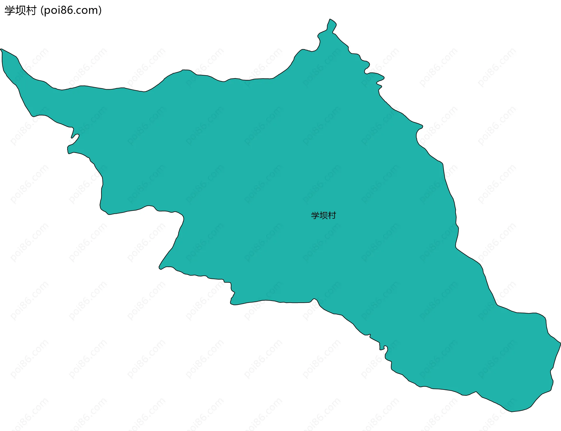 学坝村边界地图