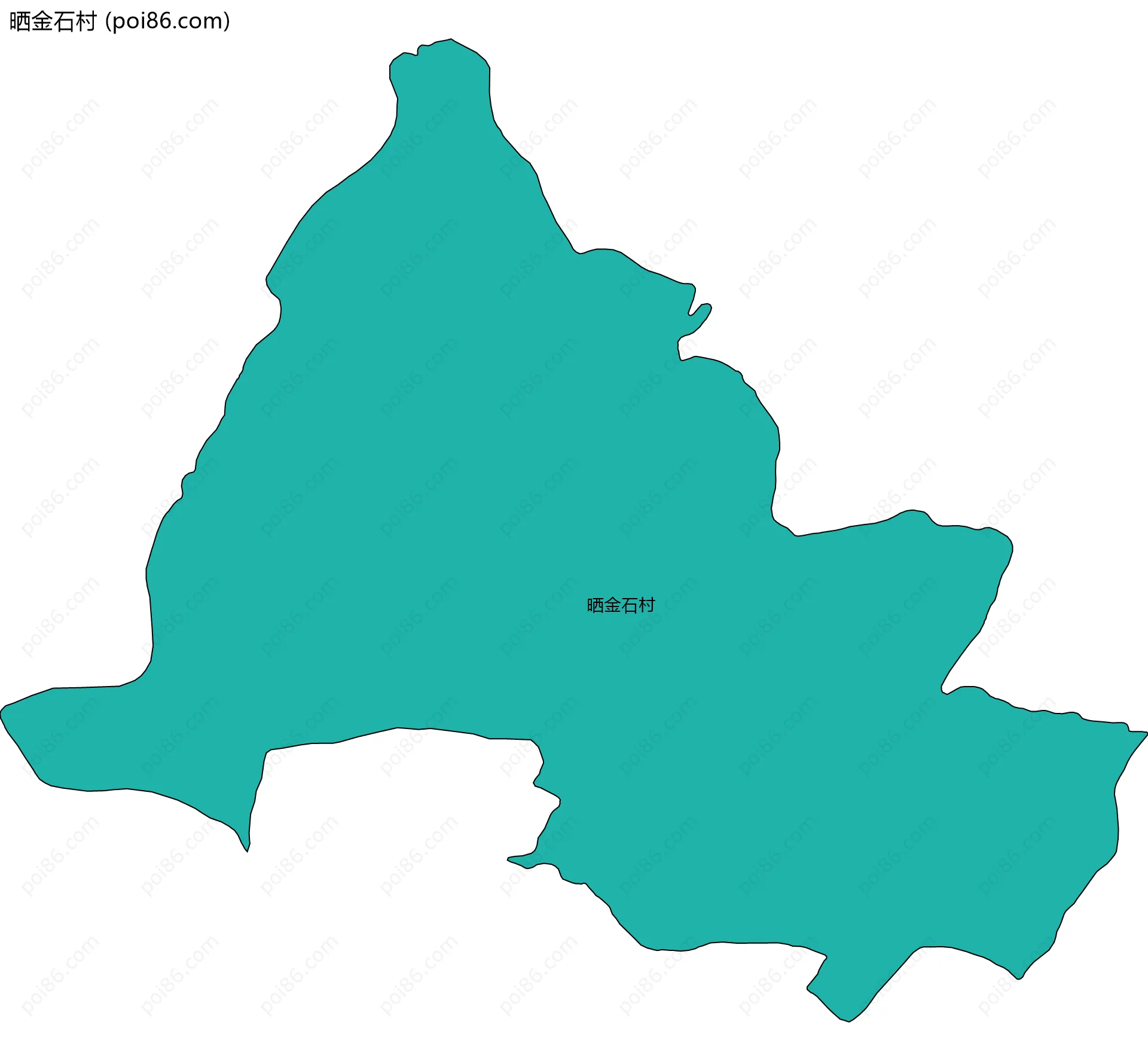 晒金石村边界地图
