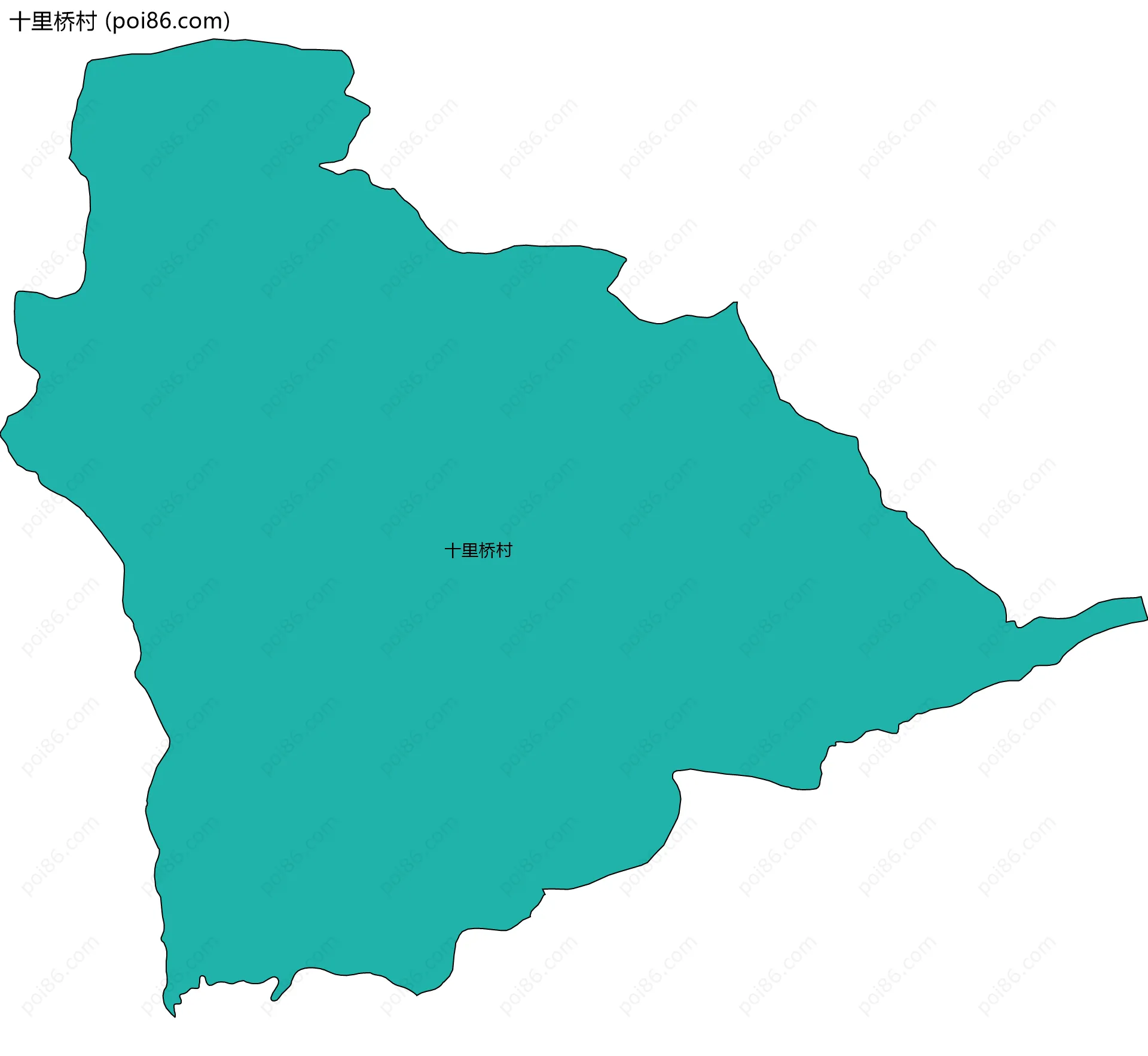 十里桥村边界地图