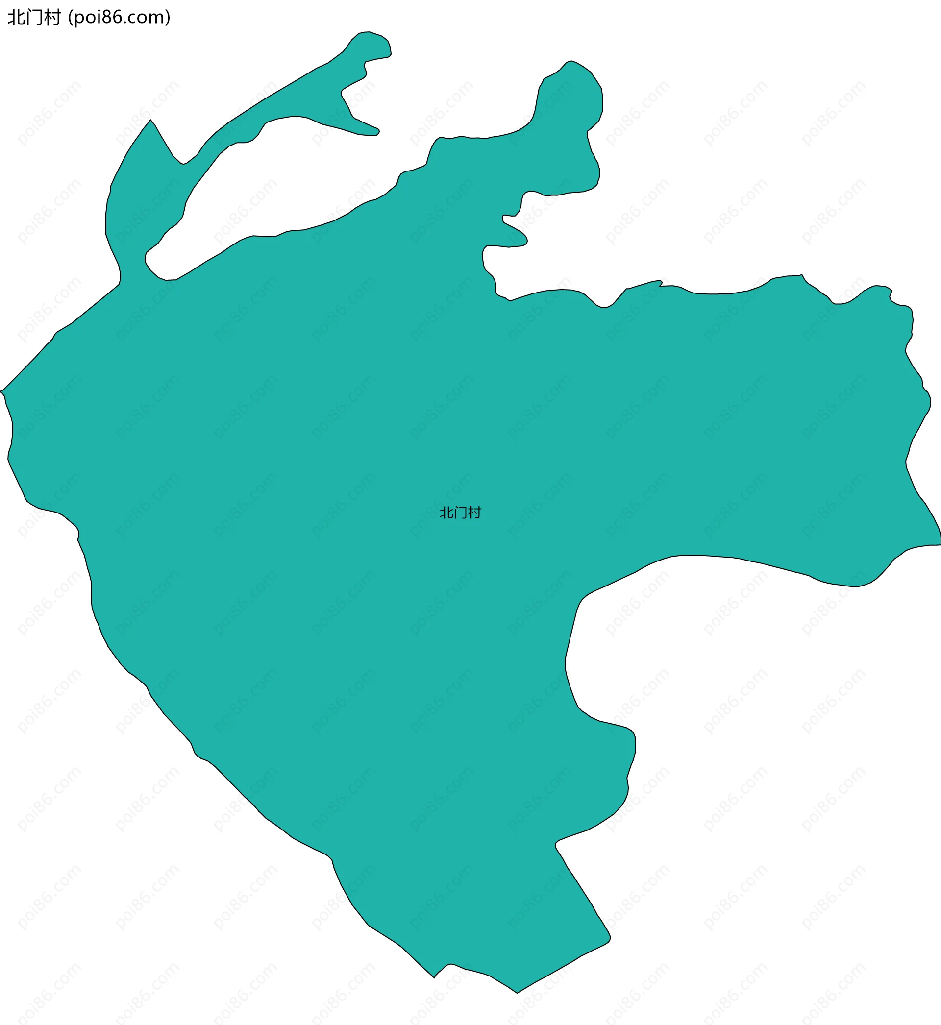 北门村边界地图