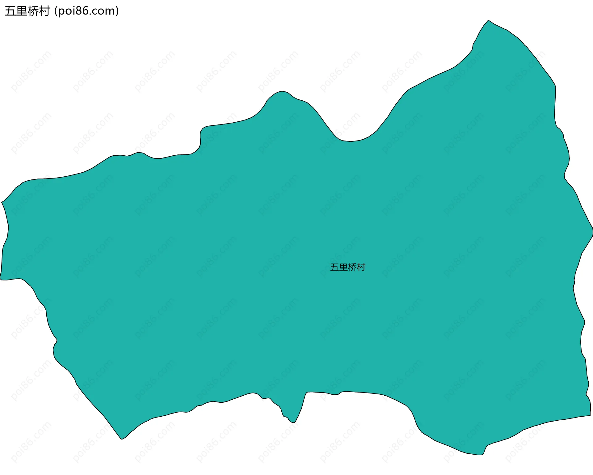 五里桥村边界地图