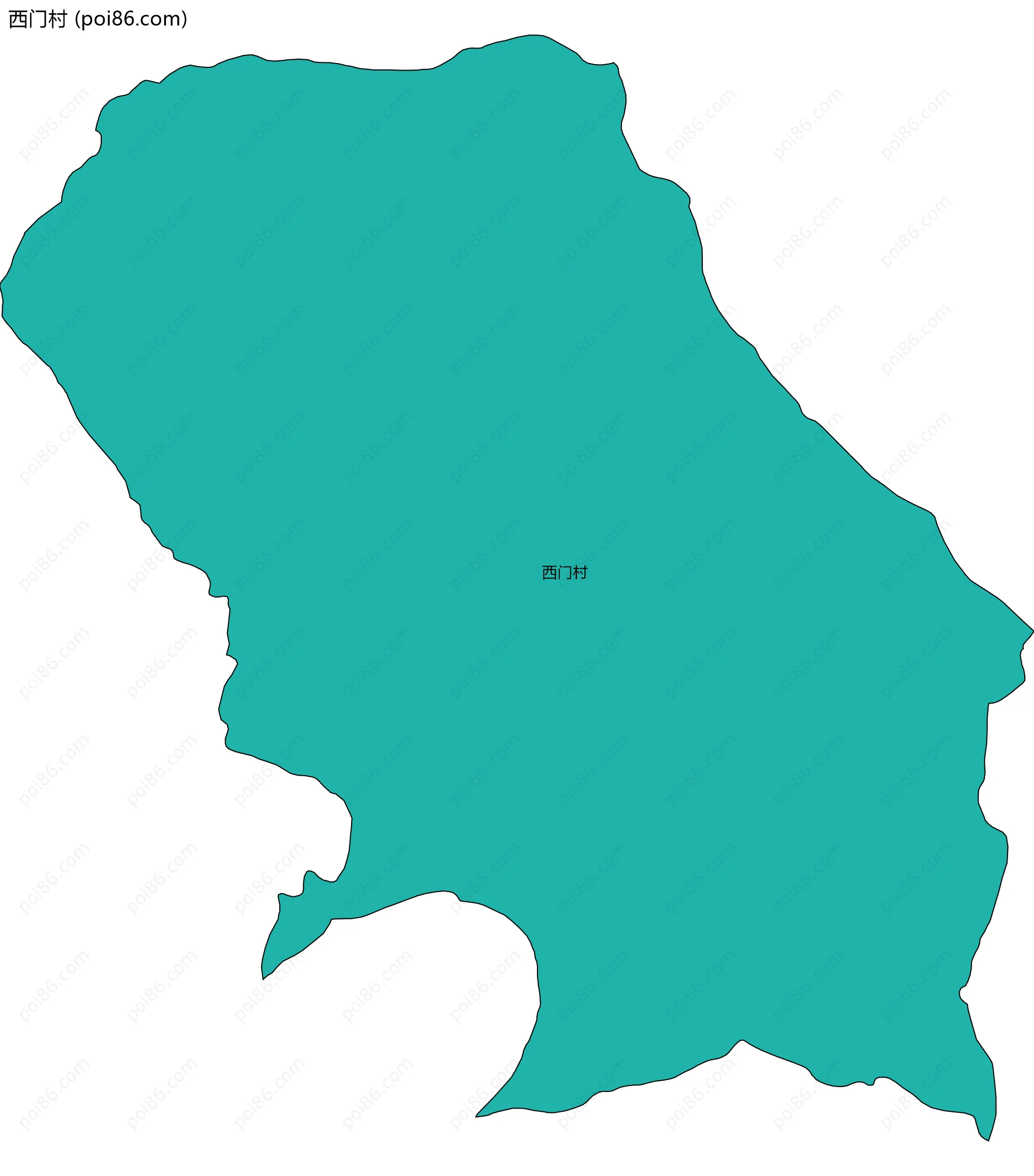 西门村边界地图