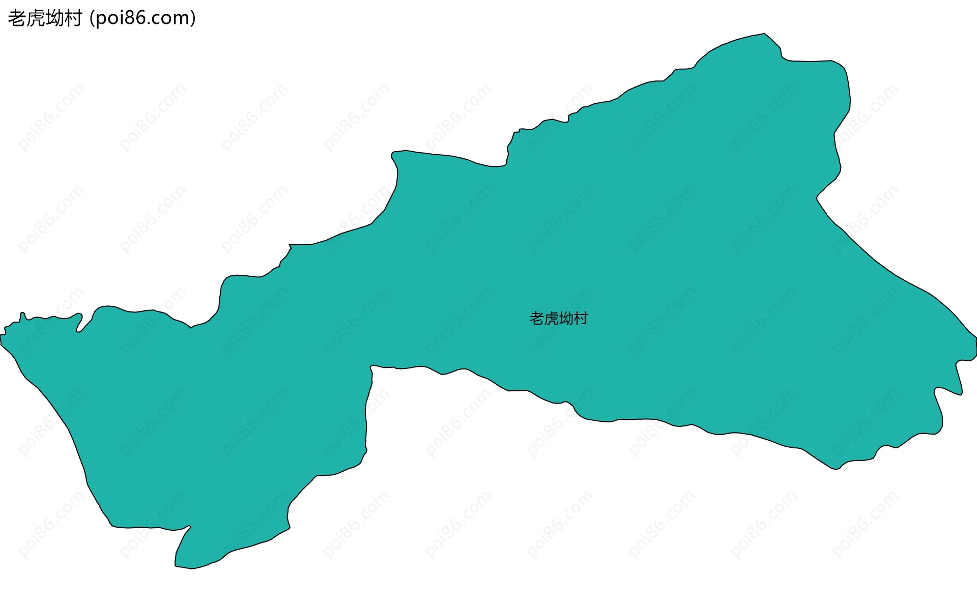 老虎坳村边界地图