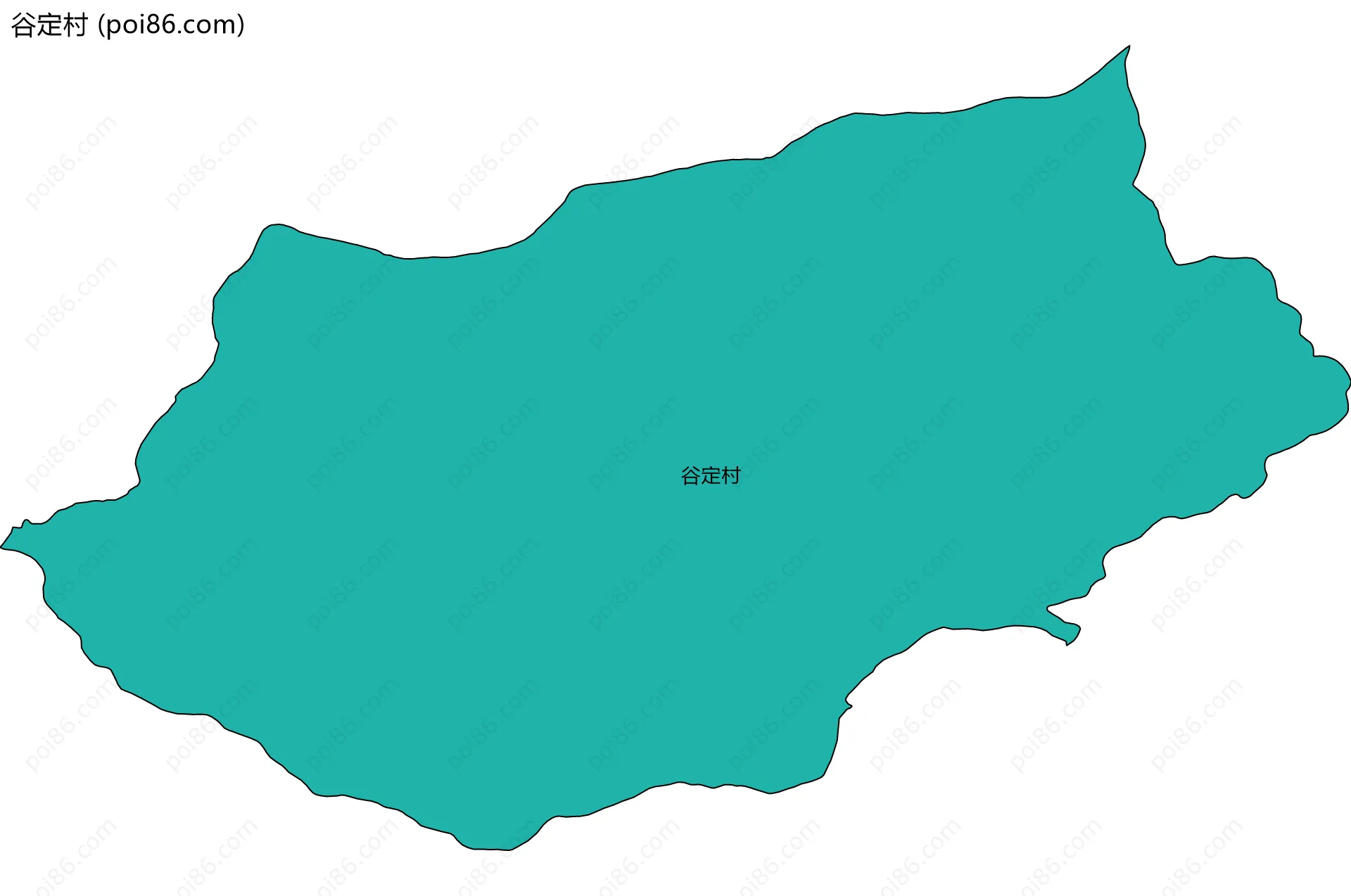 谷定村边界地图